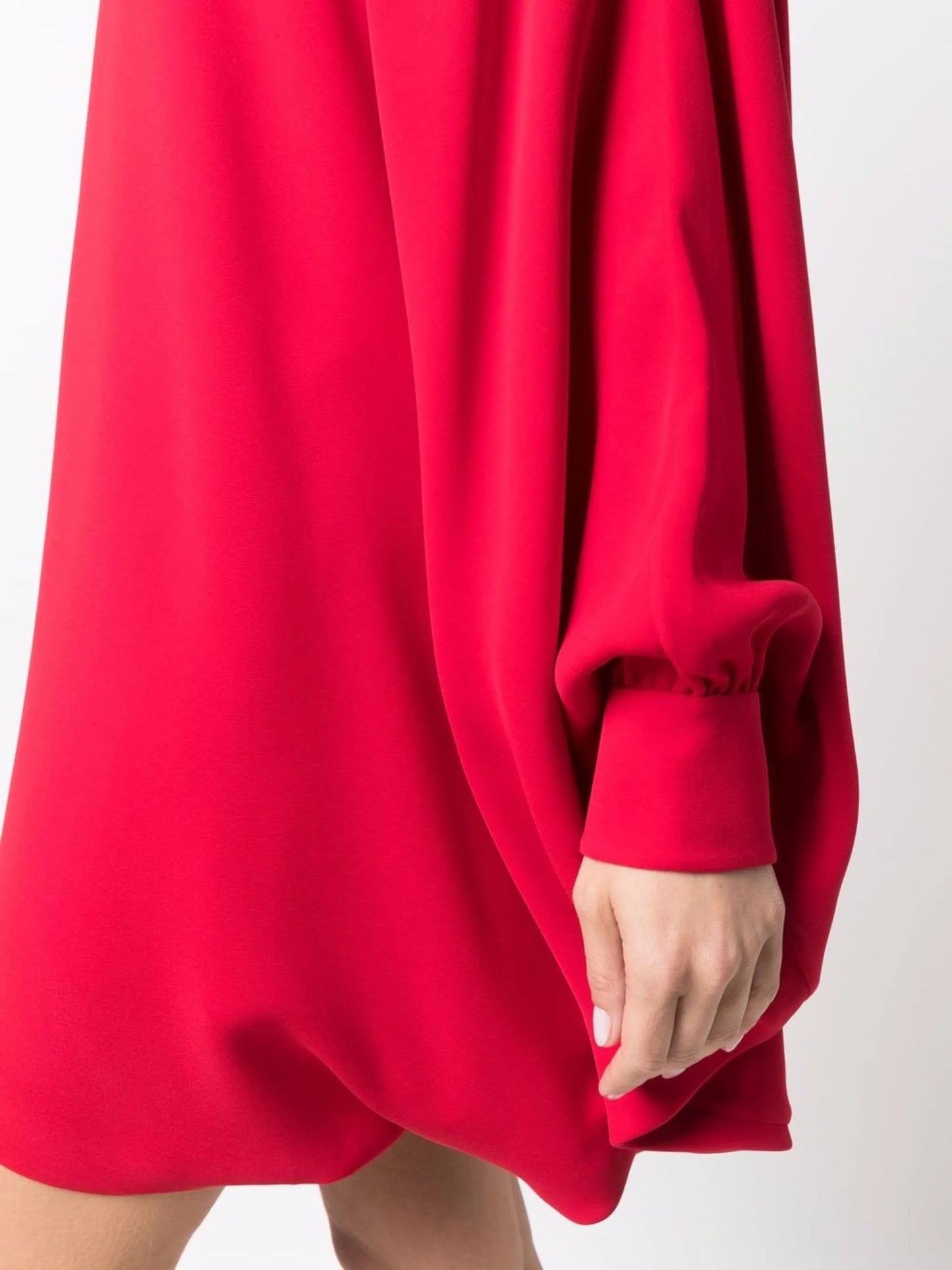 fluid long-sleeve mini dress
