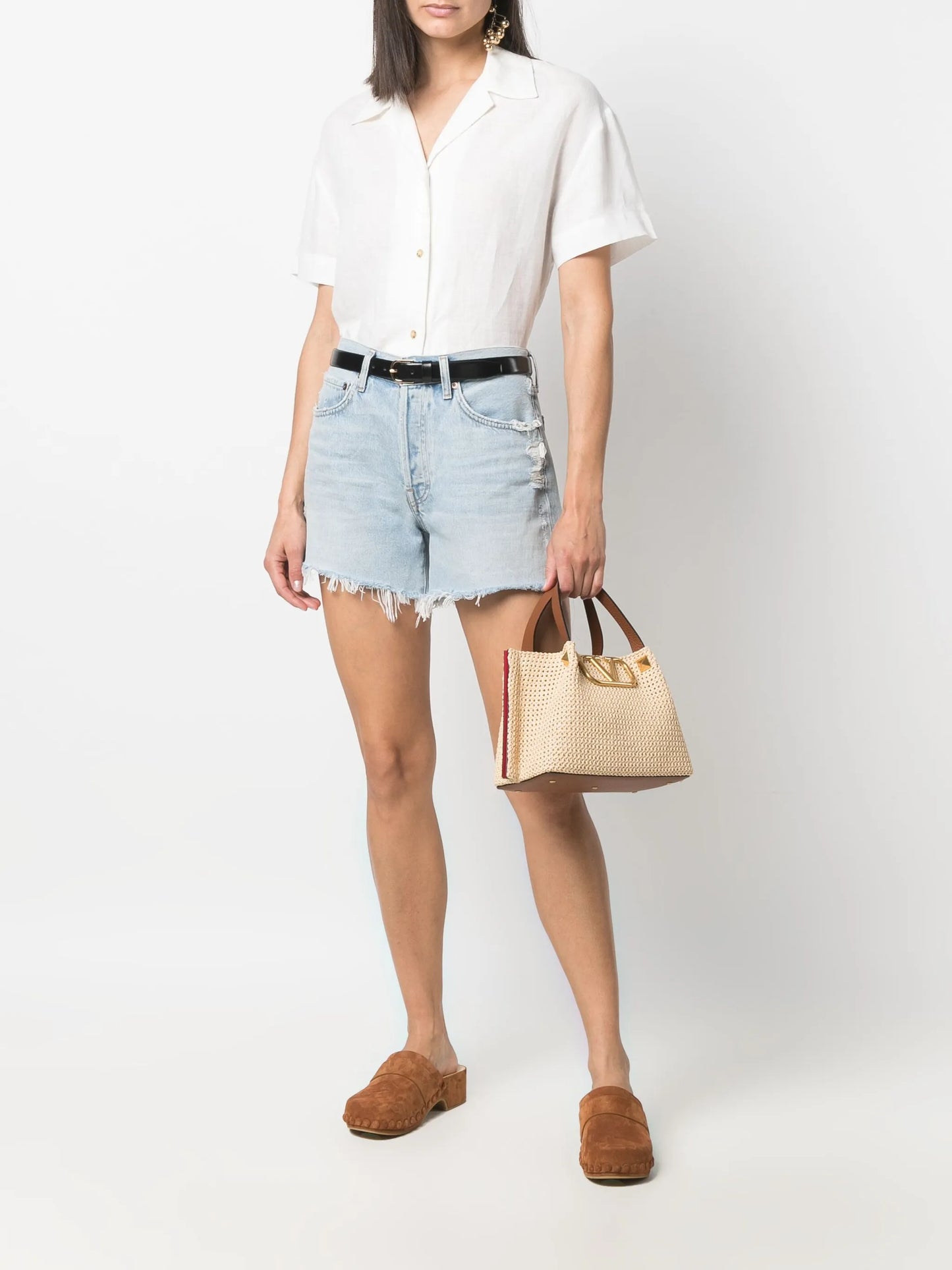 Summer interwoven tote bag