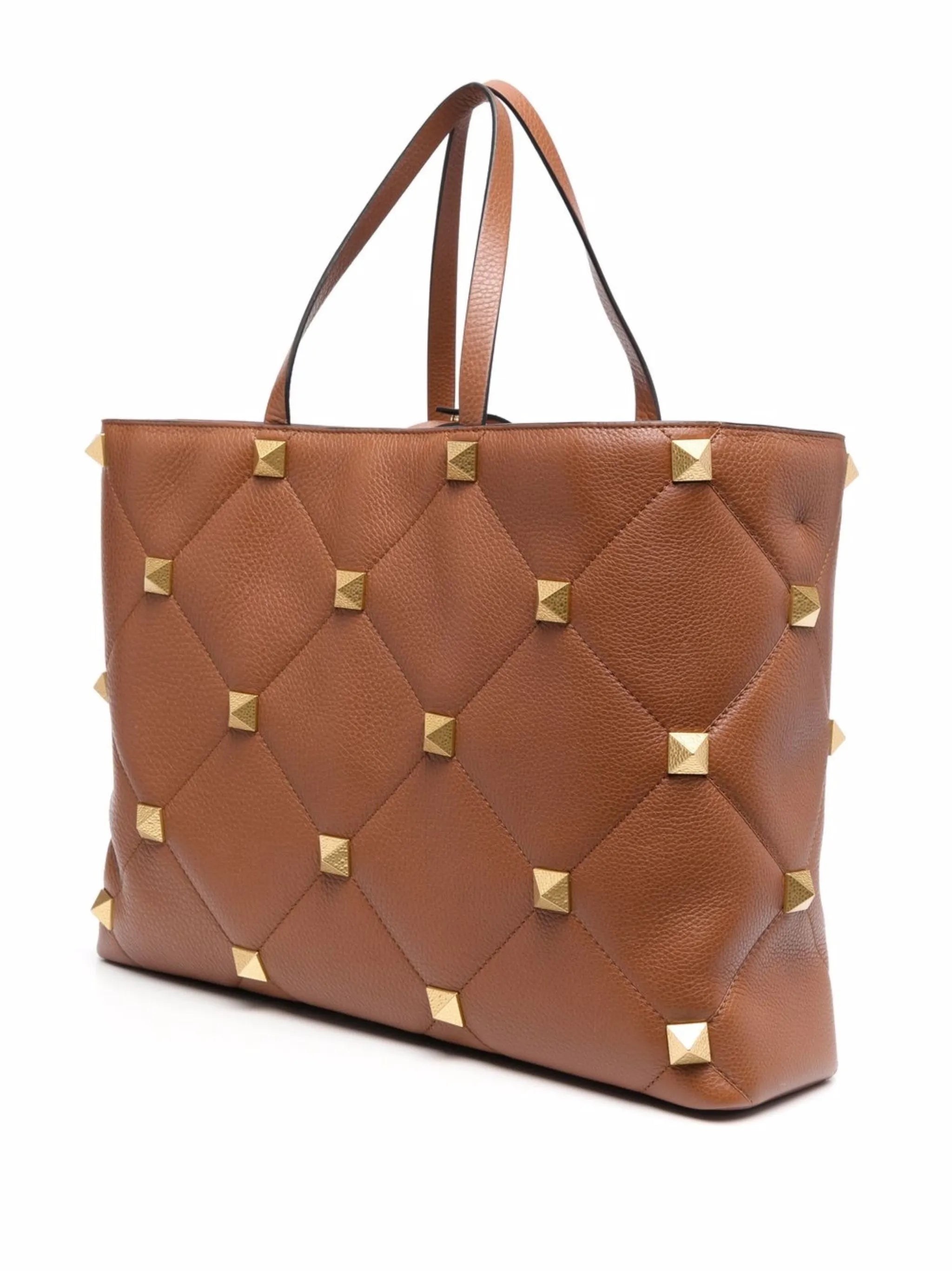 Roman Stud quilted tote bag