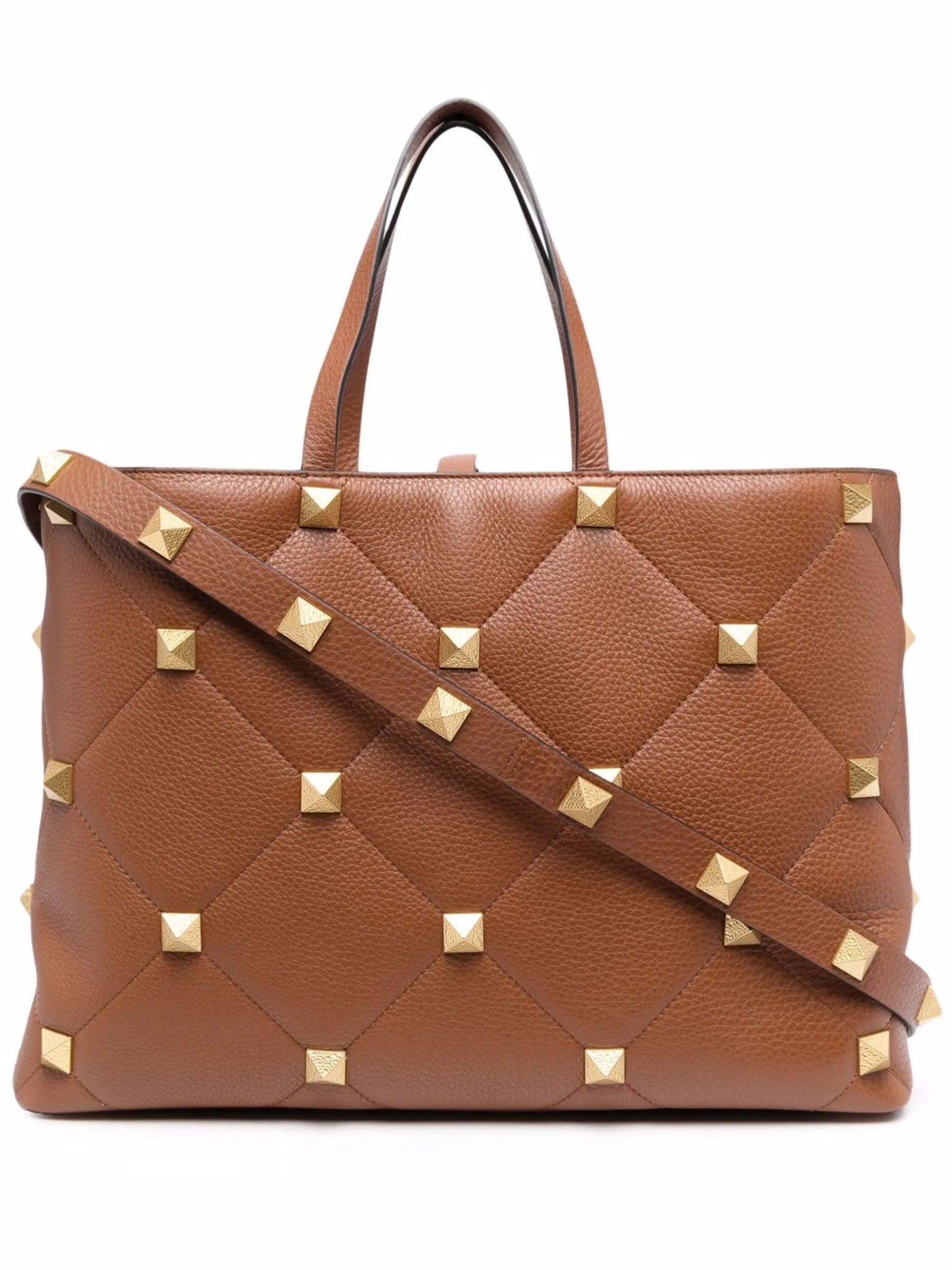 Roman Stud quilted tote bag