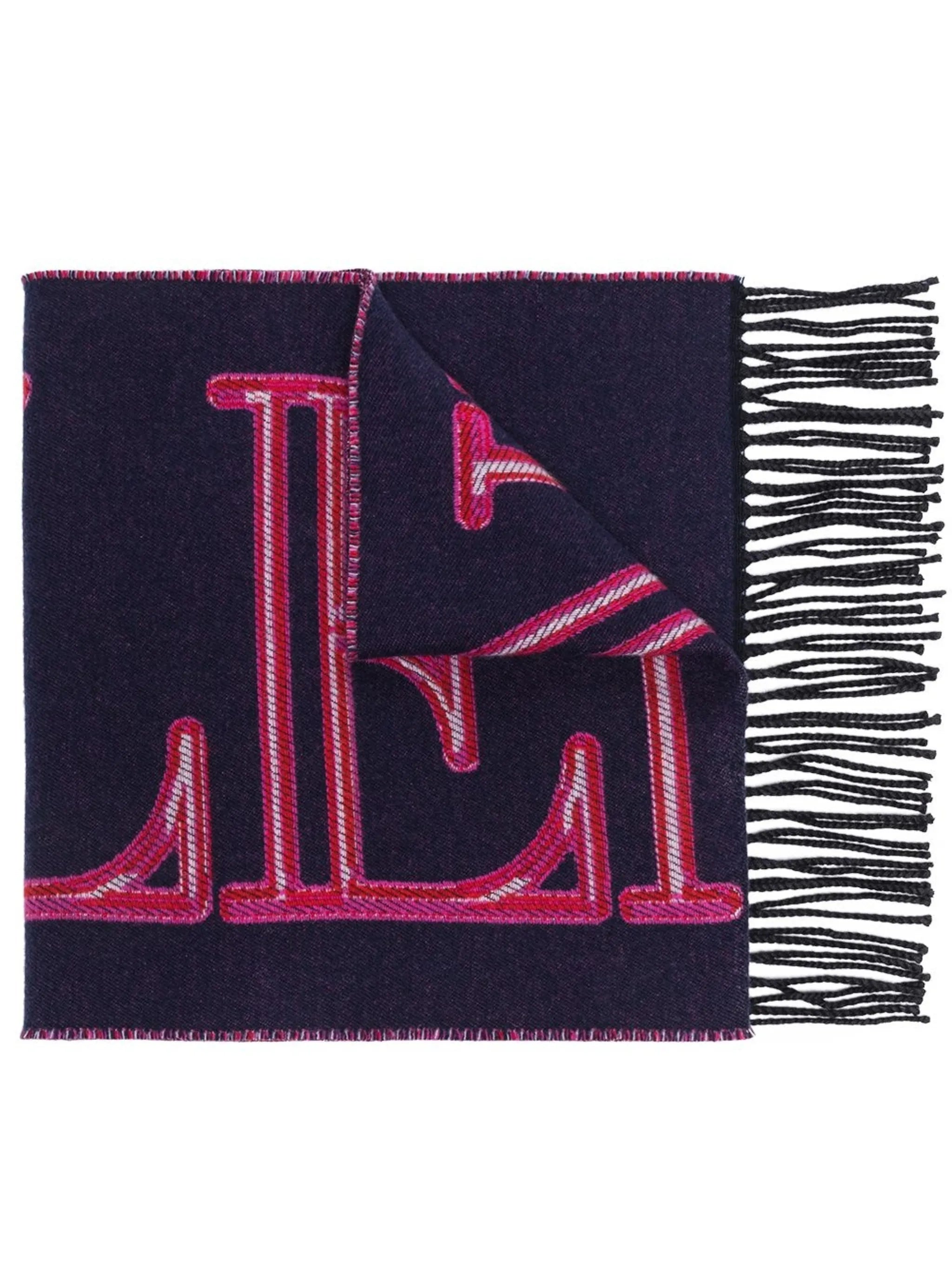 logo-embroidered scarf
