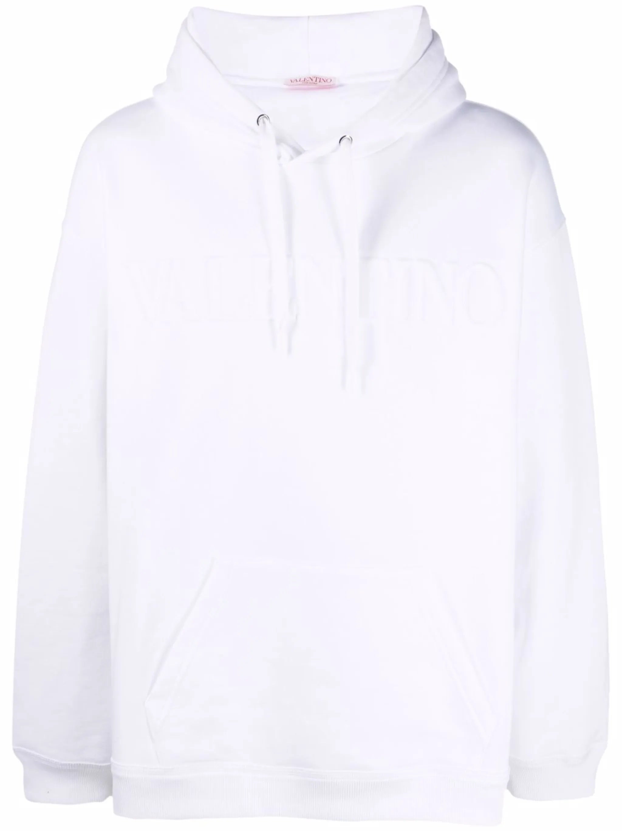logo-embossed oversized hoodie