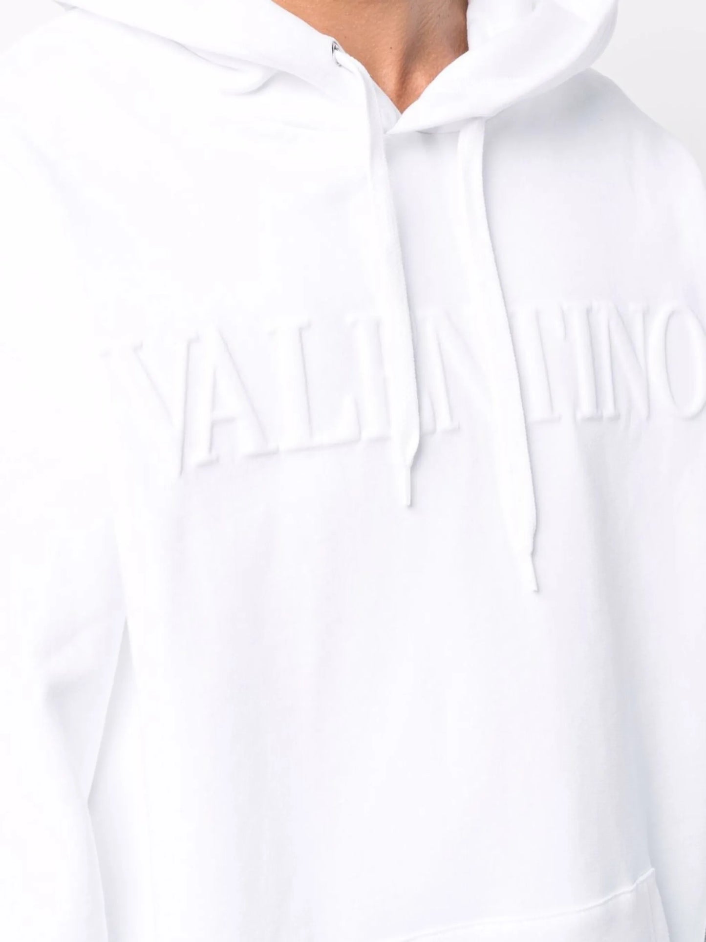 logo-embossed oversized hoodie
