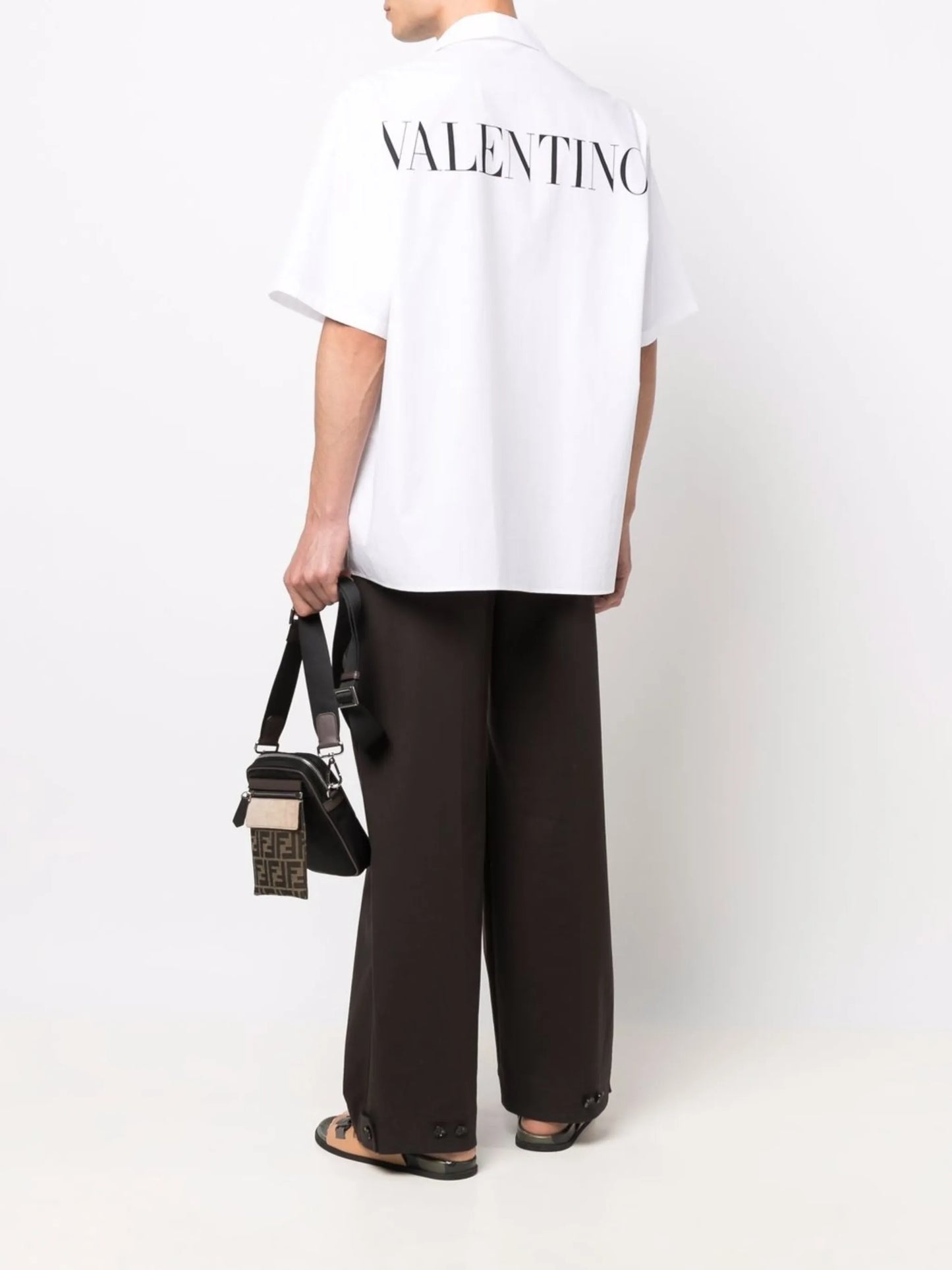 logo-print cotton shirt