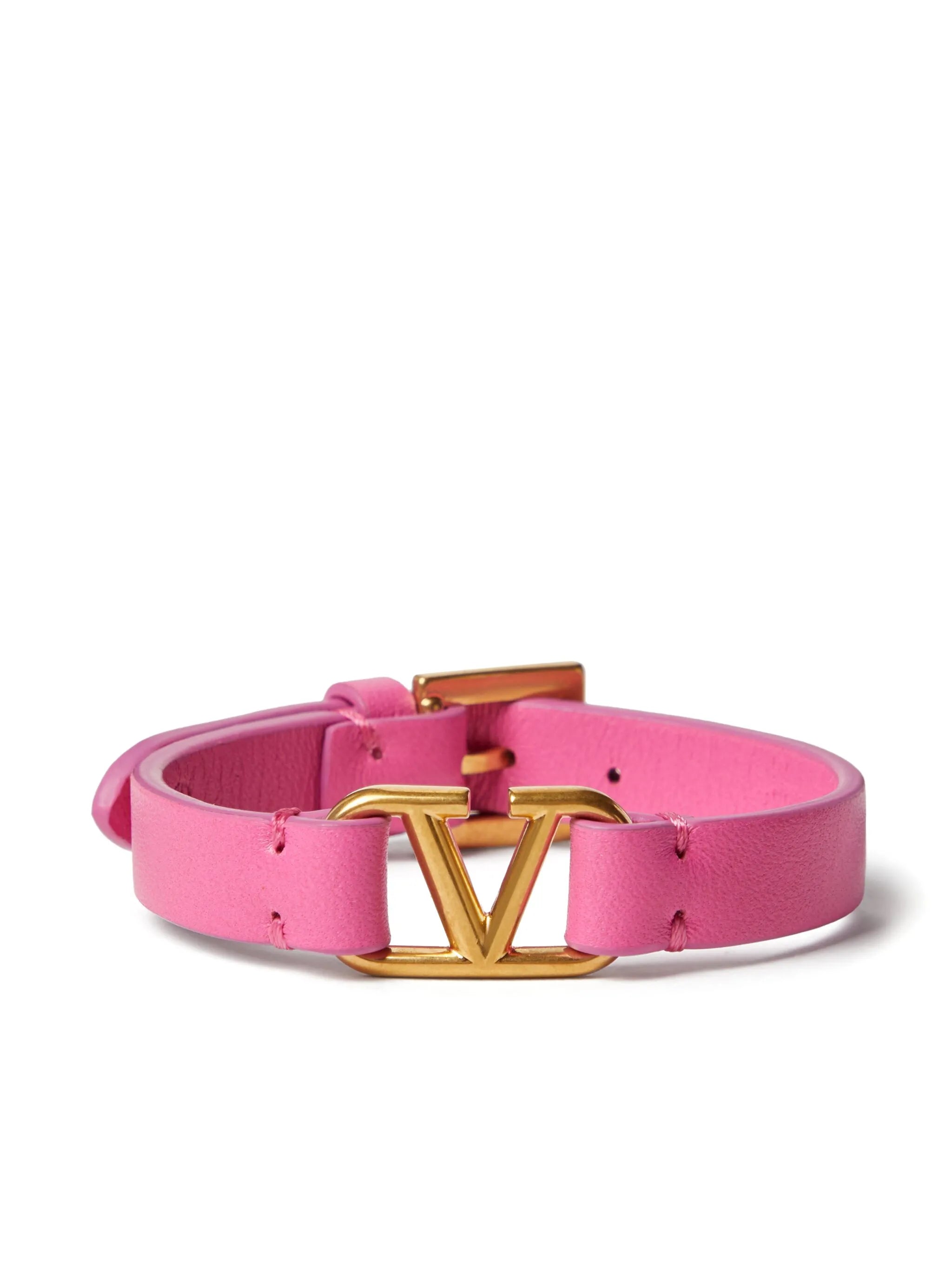 VLogo leather bracelet