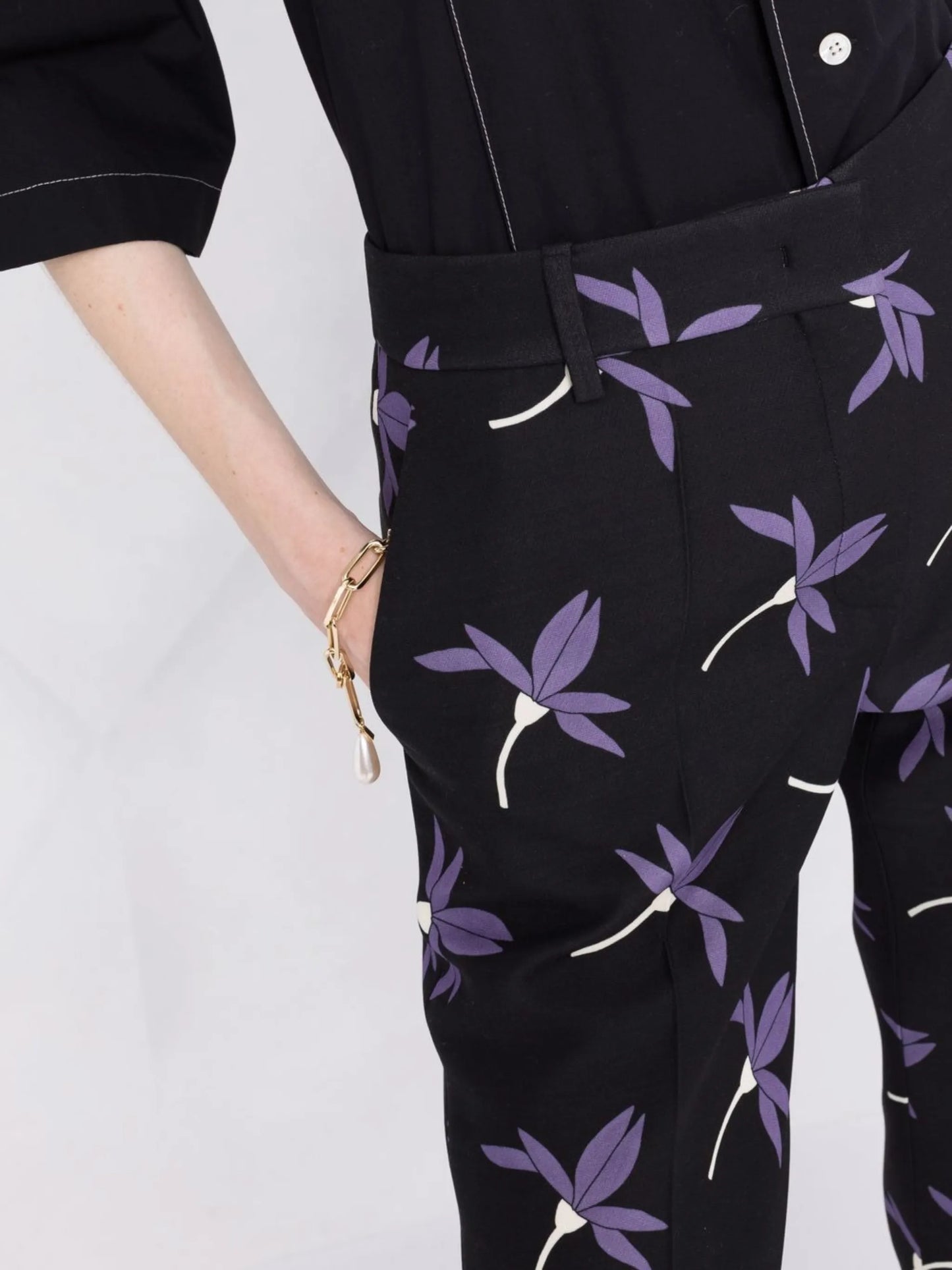 Fairy Flowers print trousers