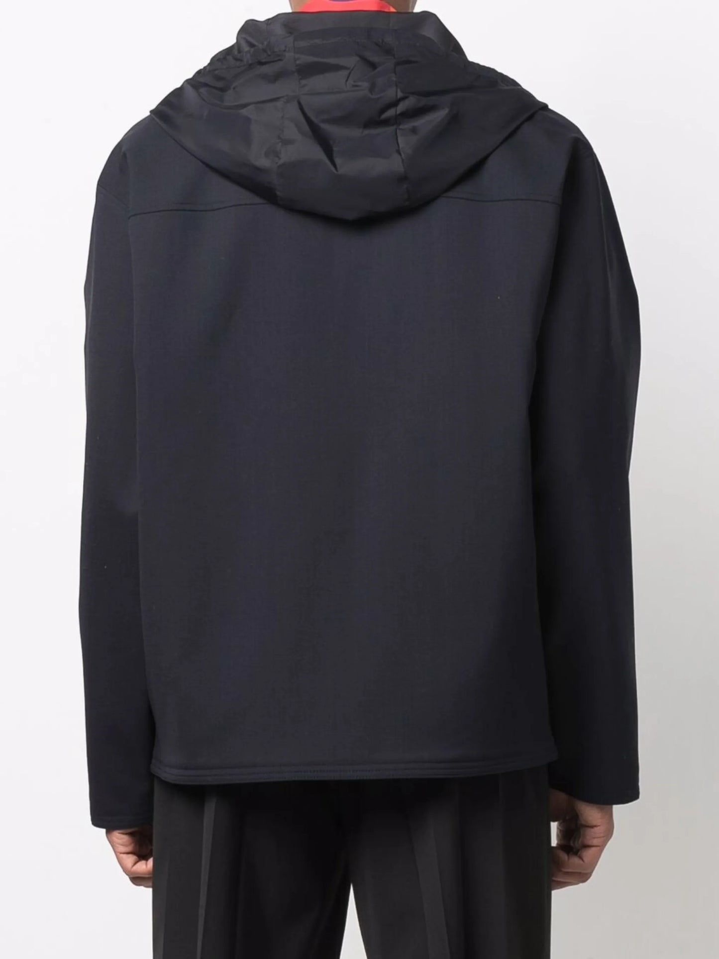 zip-up hooded jacket