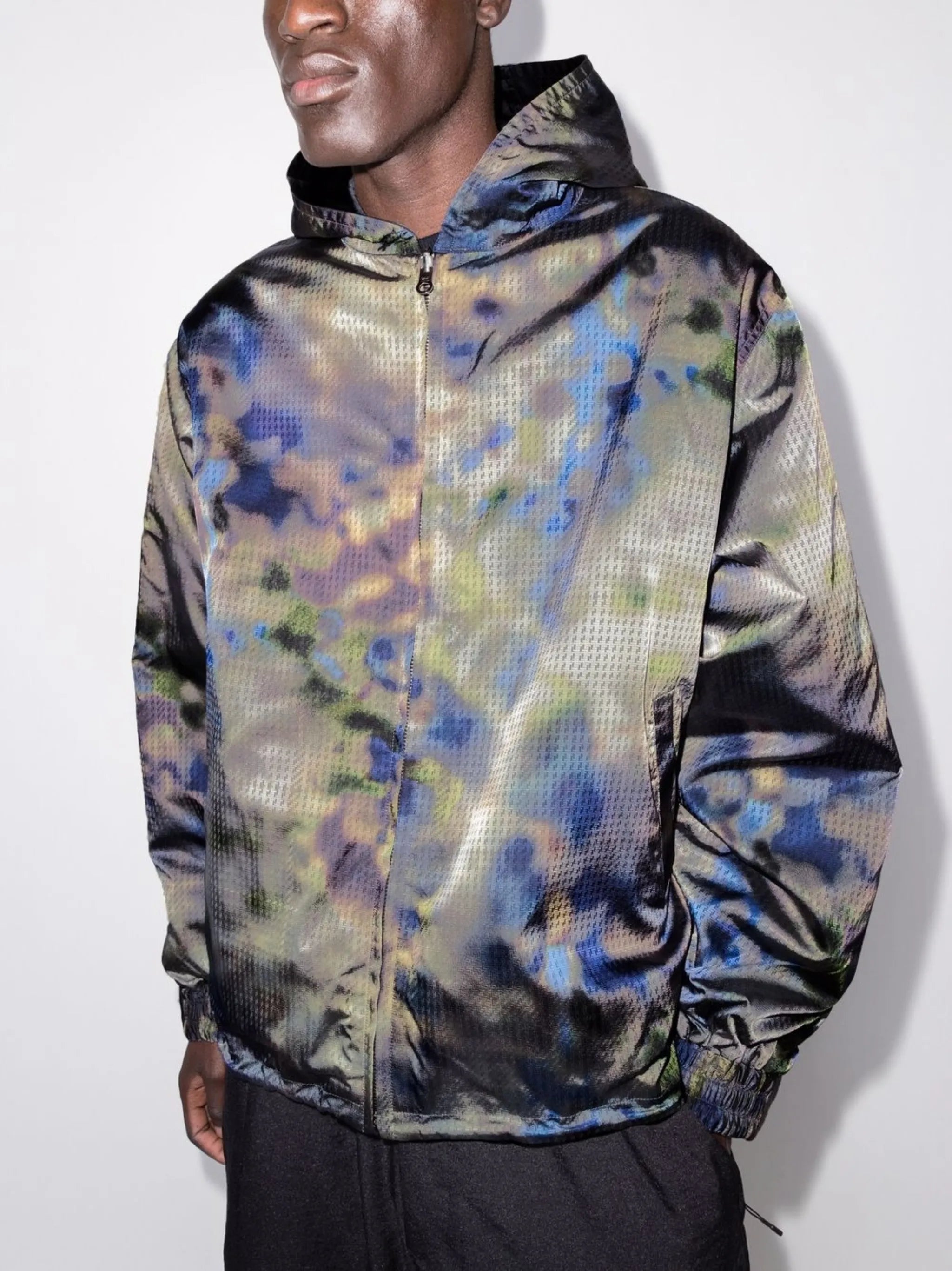 Jupiter iridescent hooded jacket