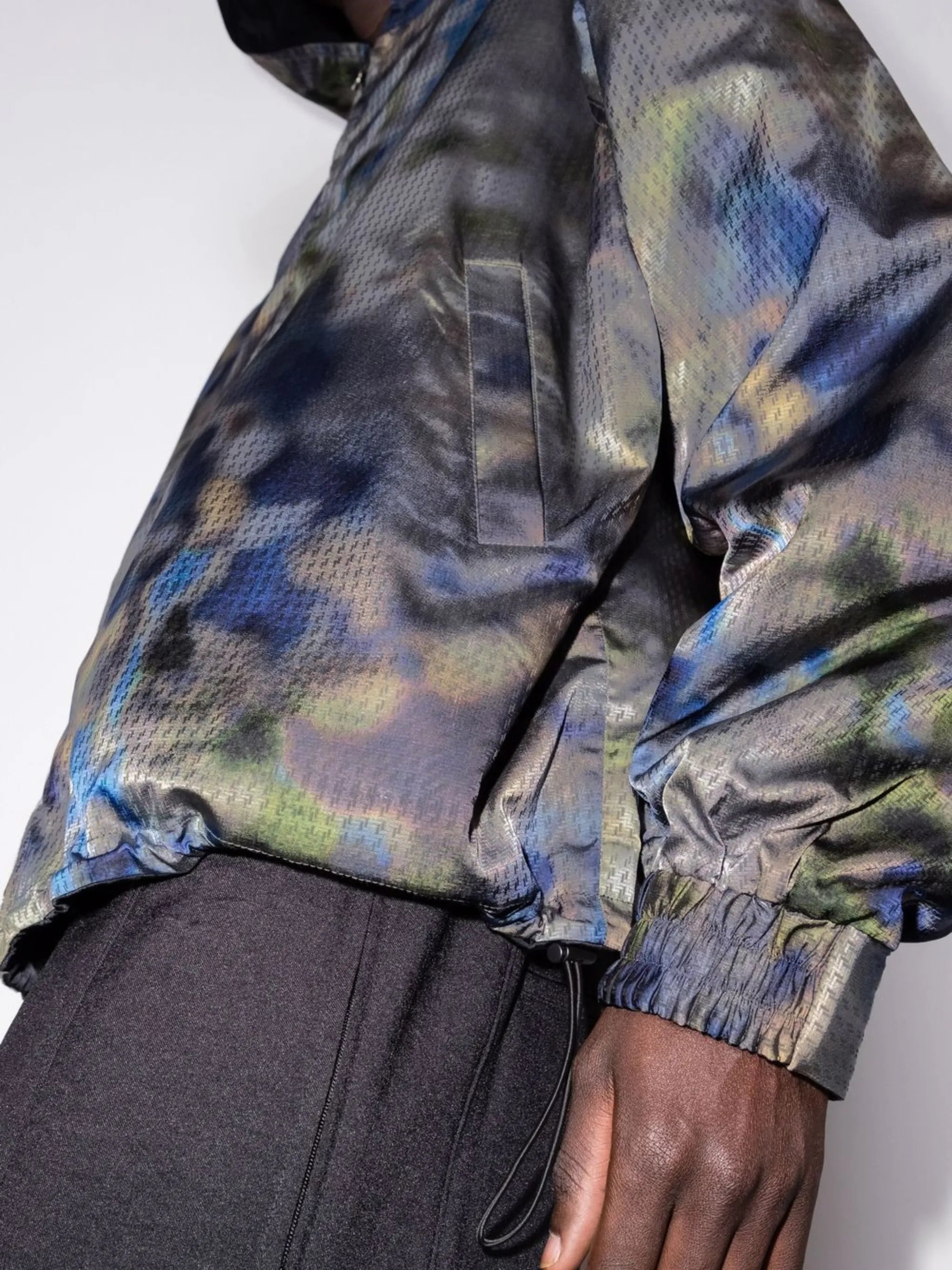 Jupiter iridescent hooded jacket