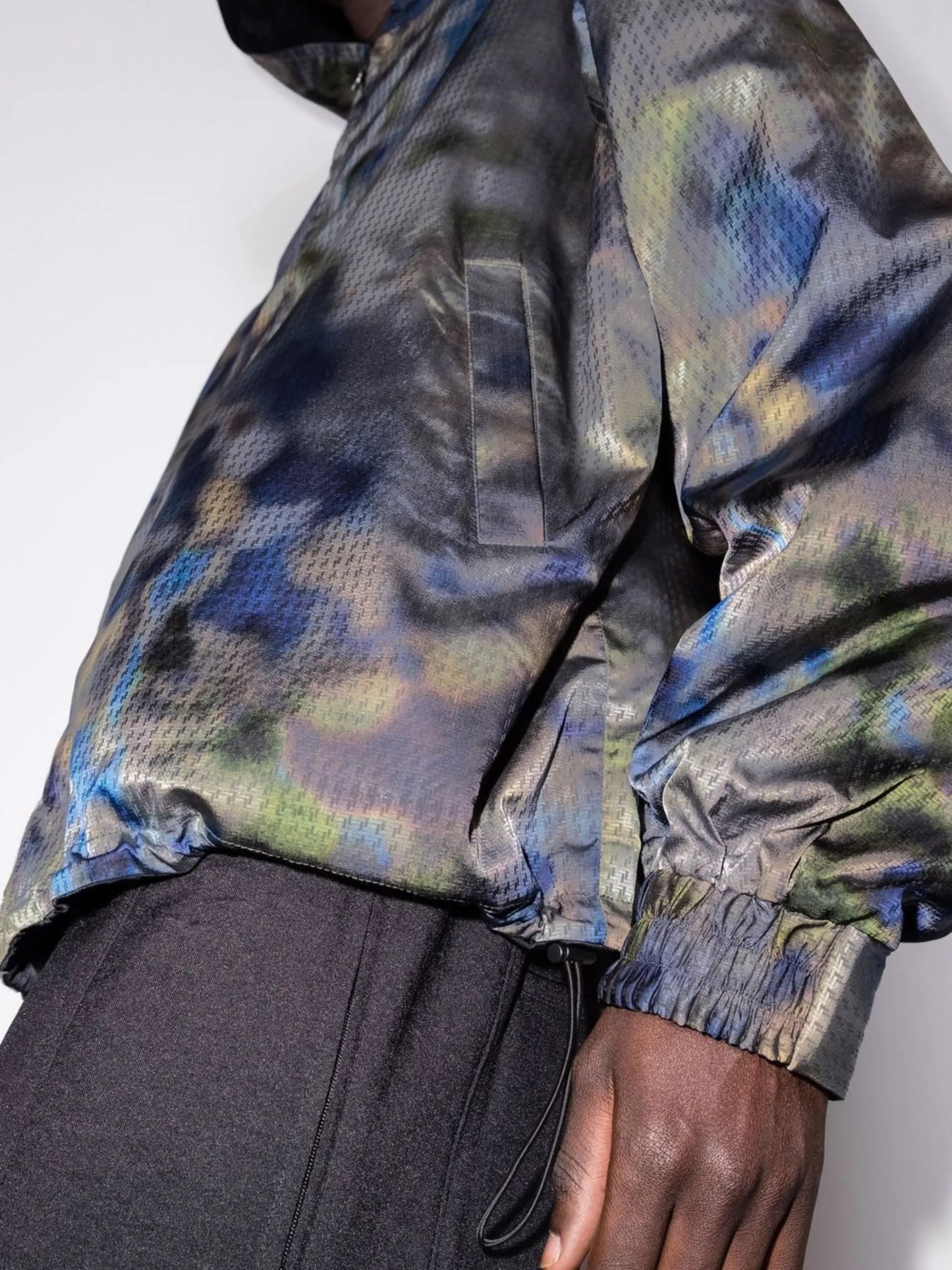 Jupiter iridescent hooded jacket