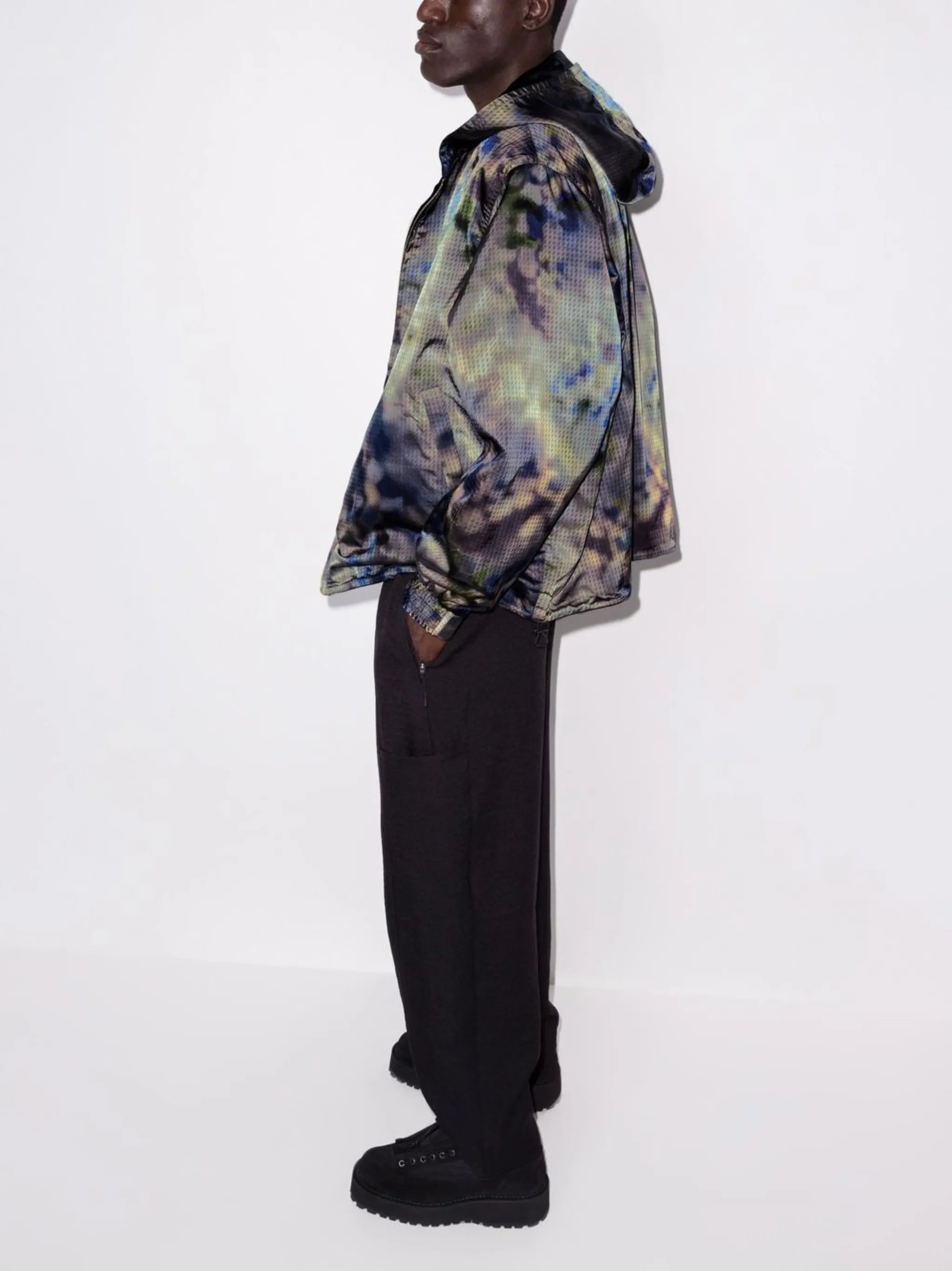 Jupiter iridescent hooded jacket