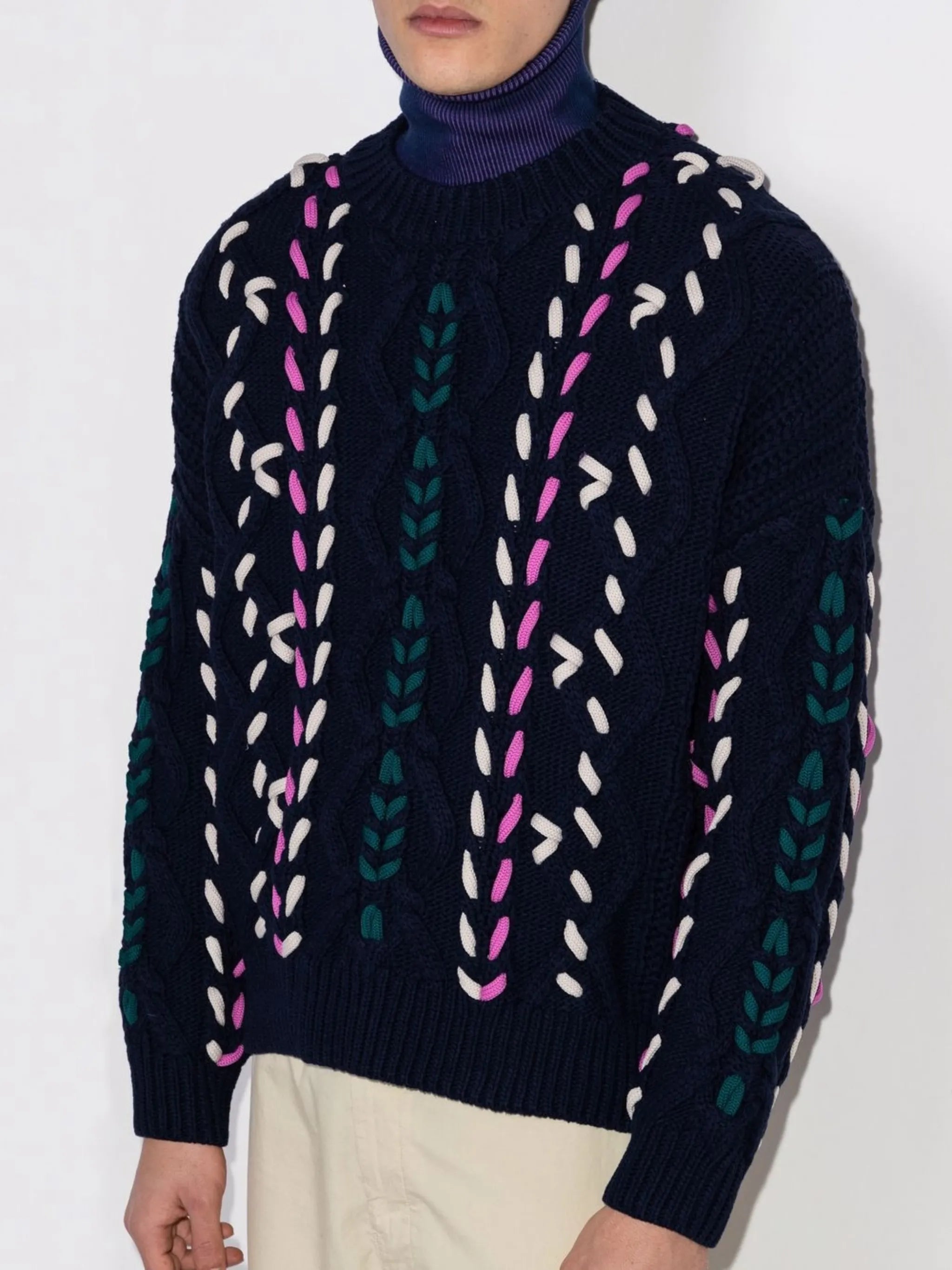 Zolan cable-knit jumper