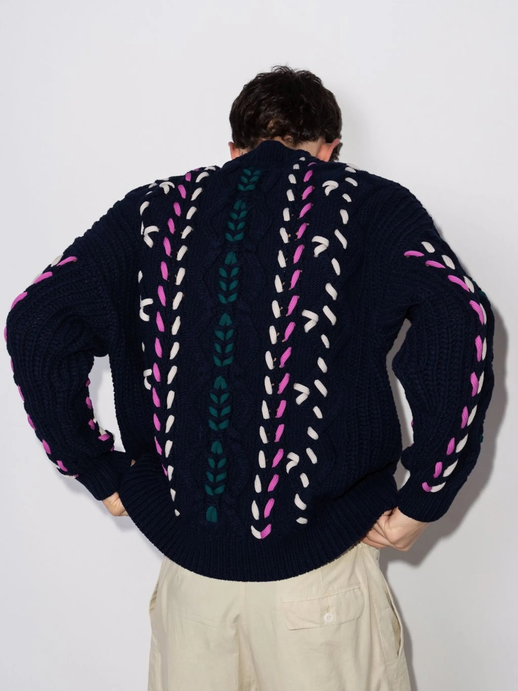 Zolan cable-knit jumper
