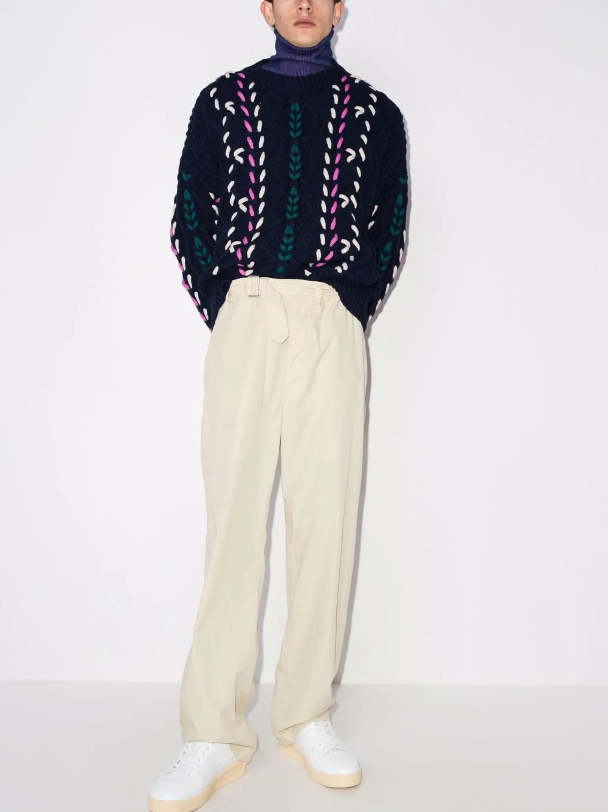 Zolan cable-knit jumper