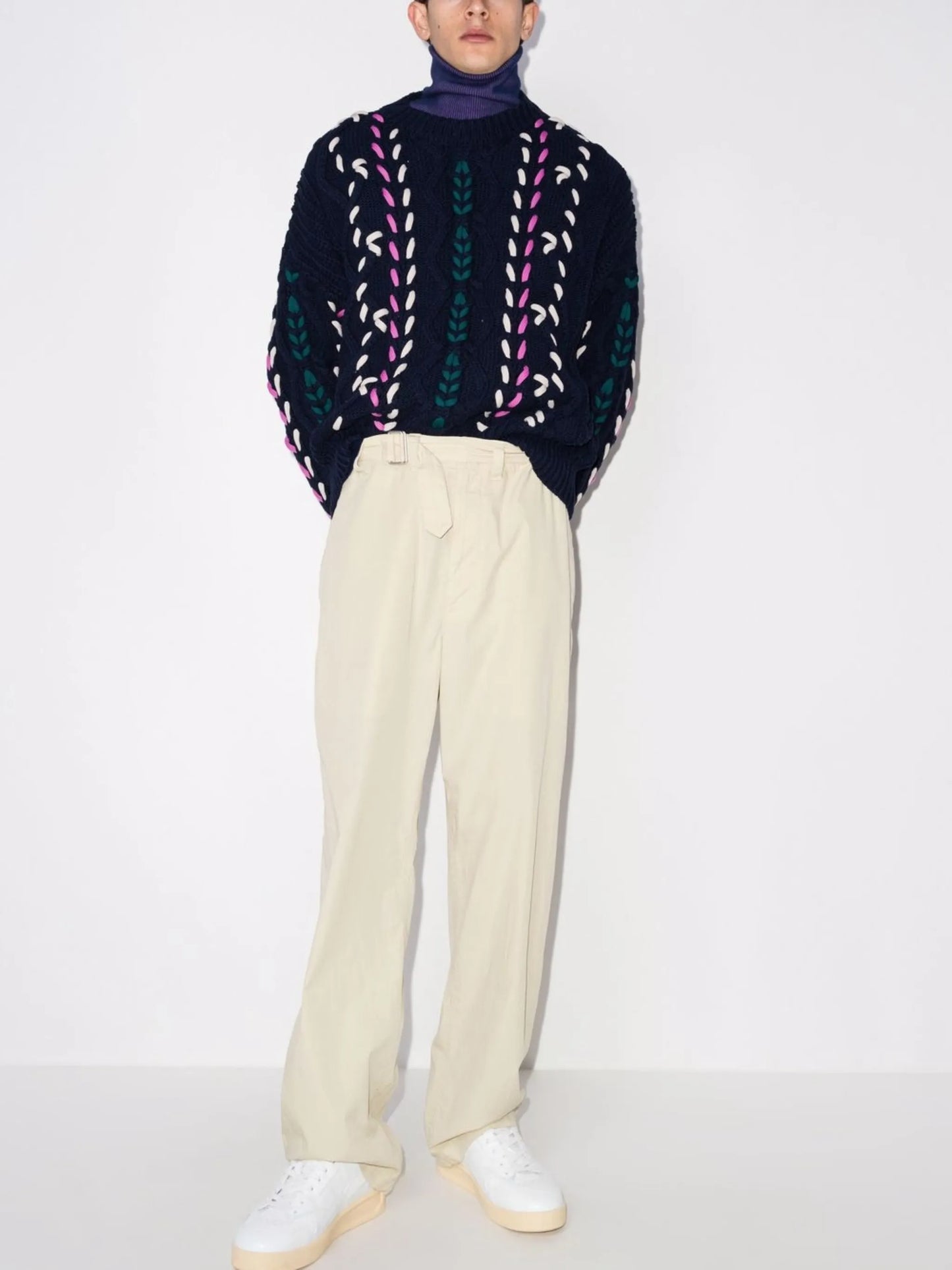 Zolan cable-knit jumper