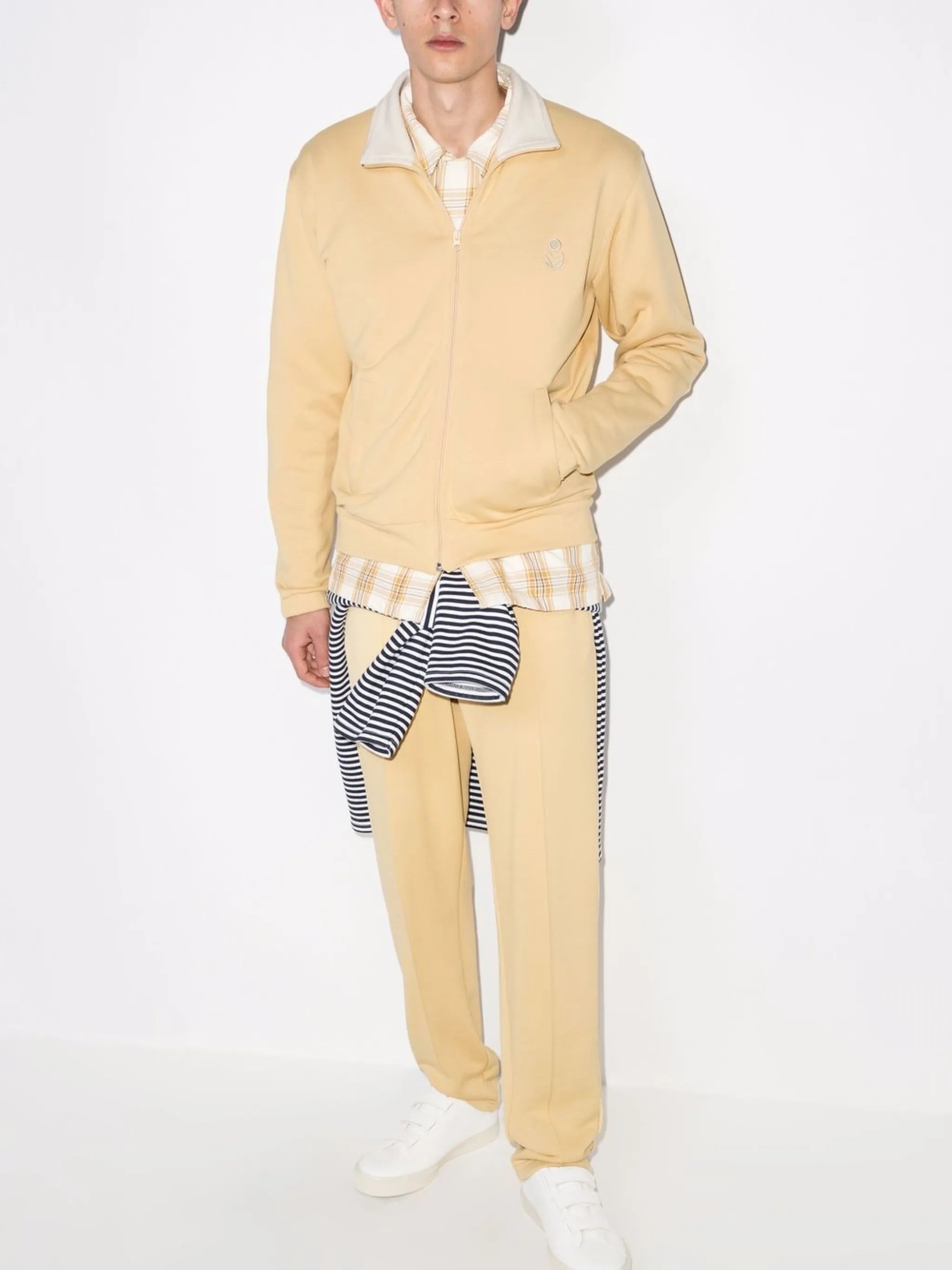 Issoper logo-embroidered track jacket