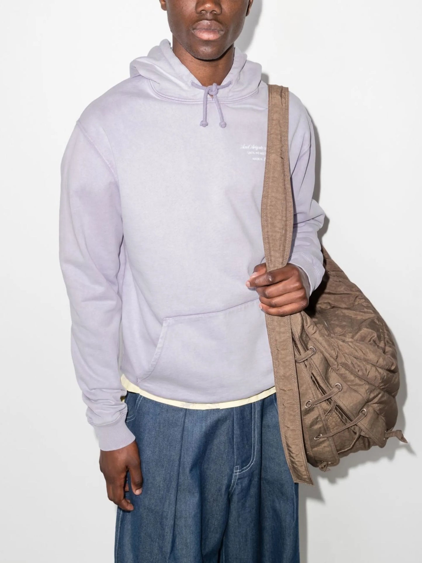 Reunited print drawstring hoodie