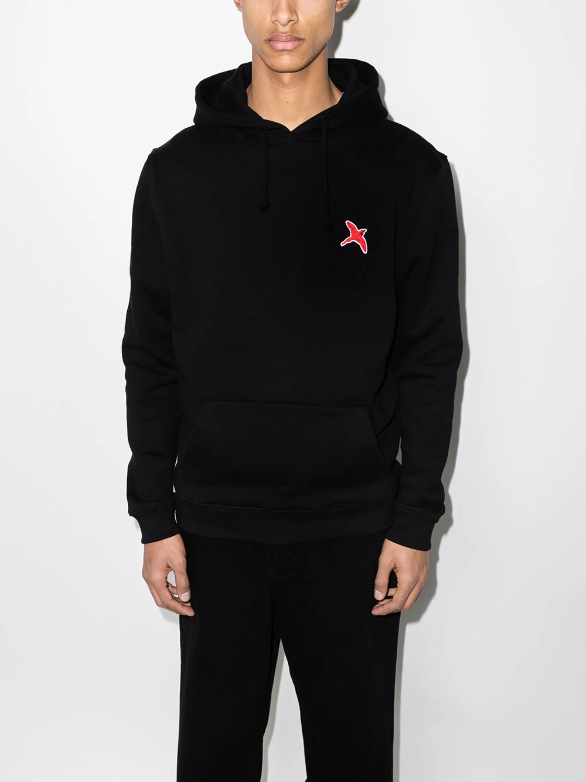 Bee Bird logo-patch hoodie