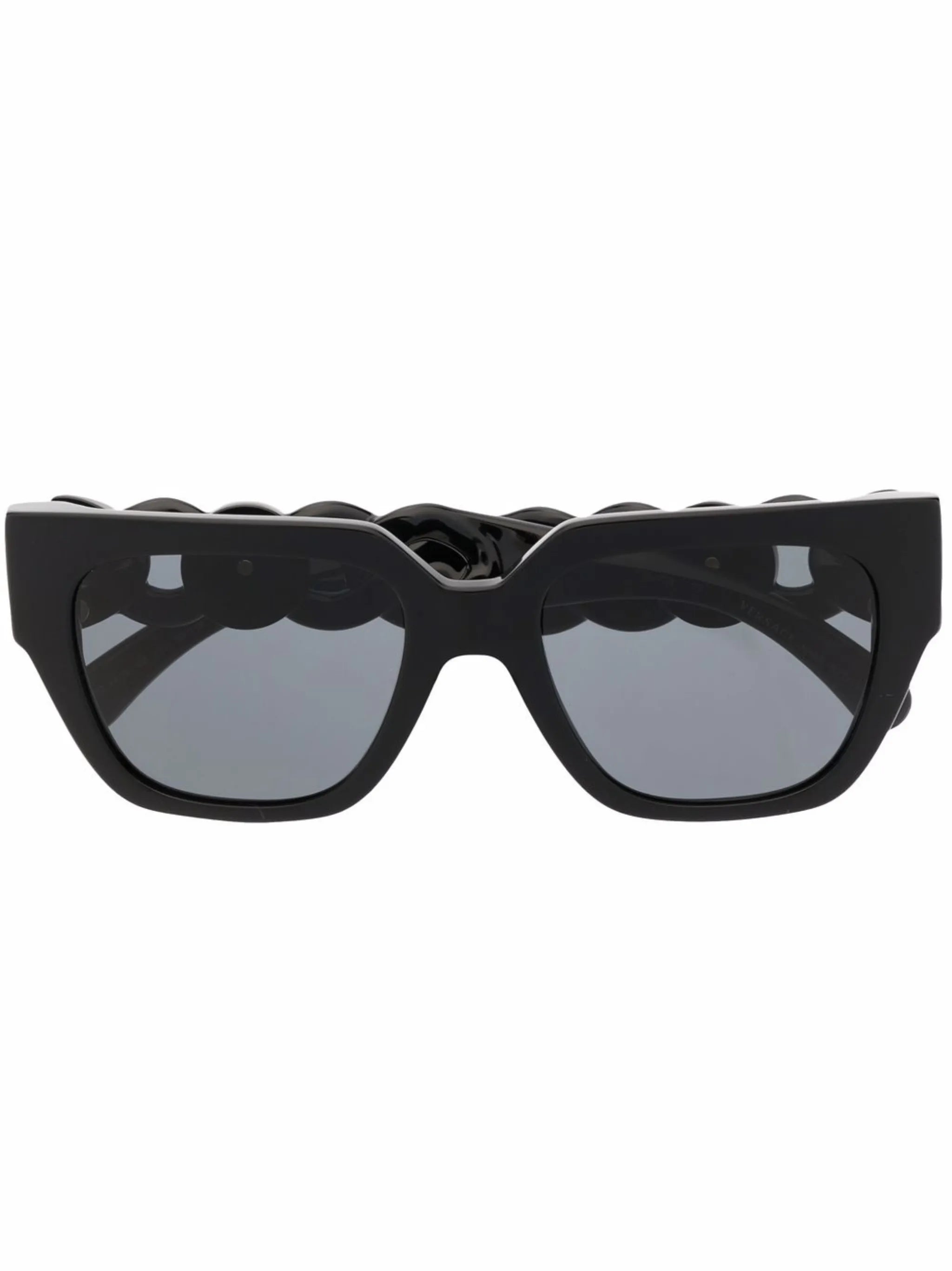medusa-motif chain-link sunglasses