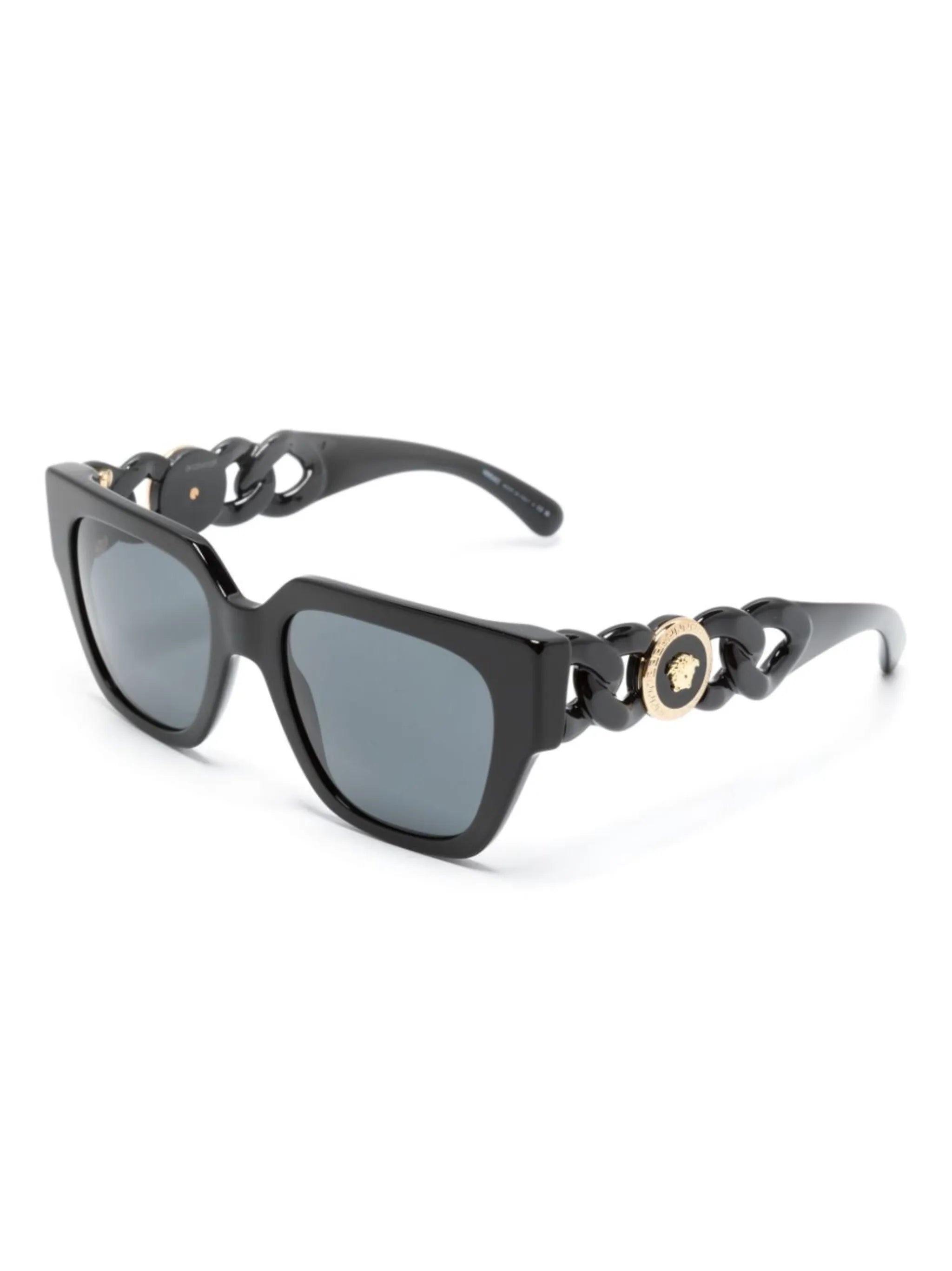 medusa-motif chain-link sunglasses