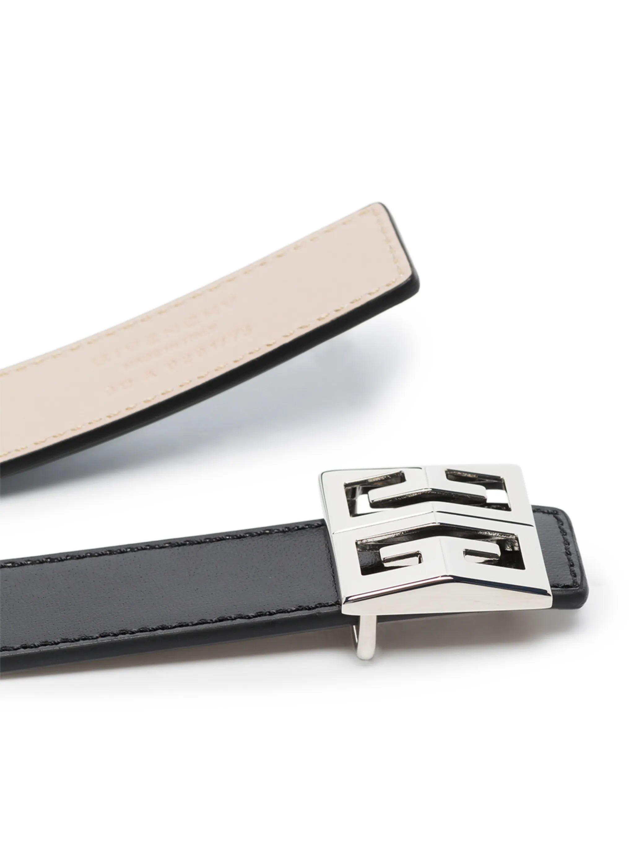 4G buckle leather belt