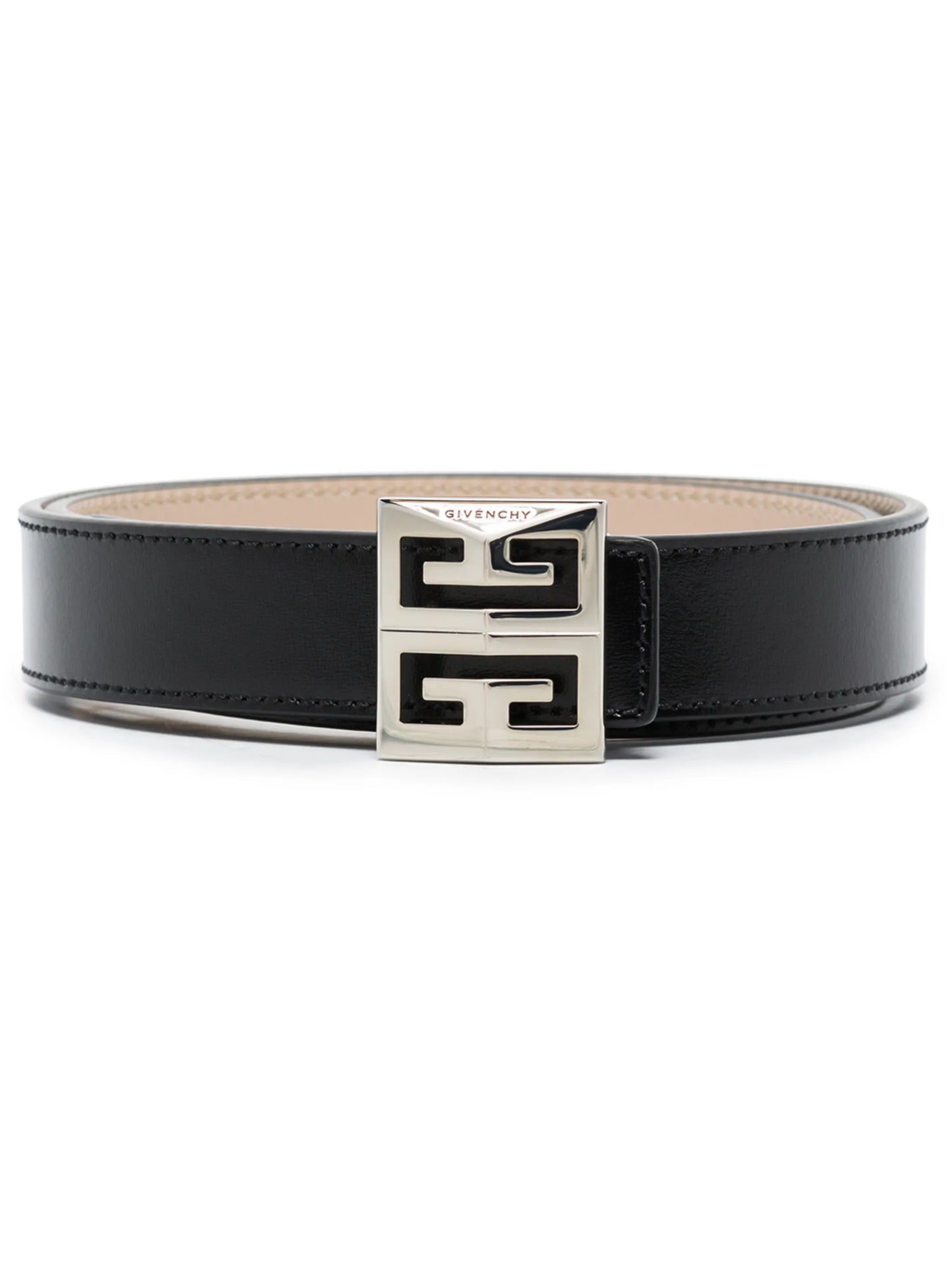 4G buckle leather belt