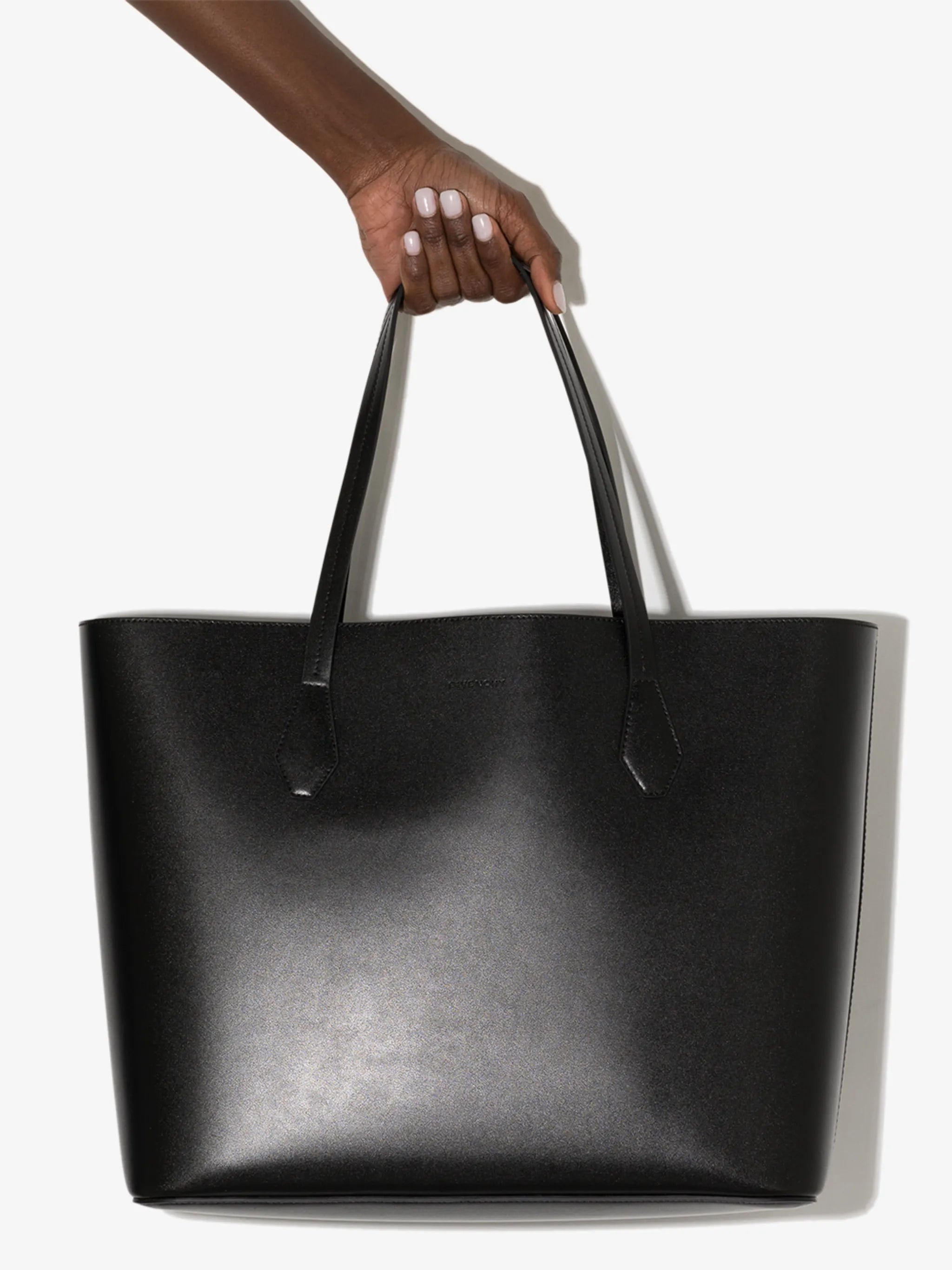 Wing leather shopping tote bag