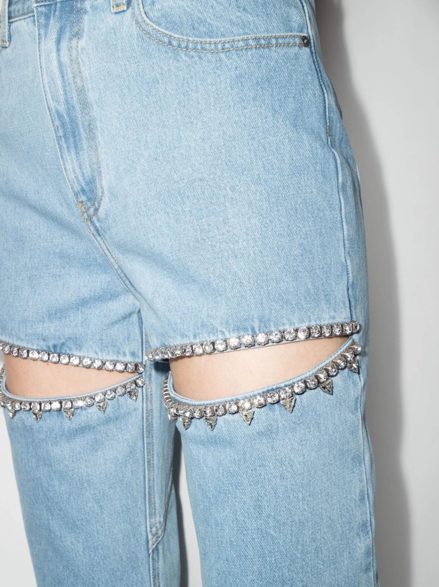 high-rise cropped jeans