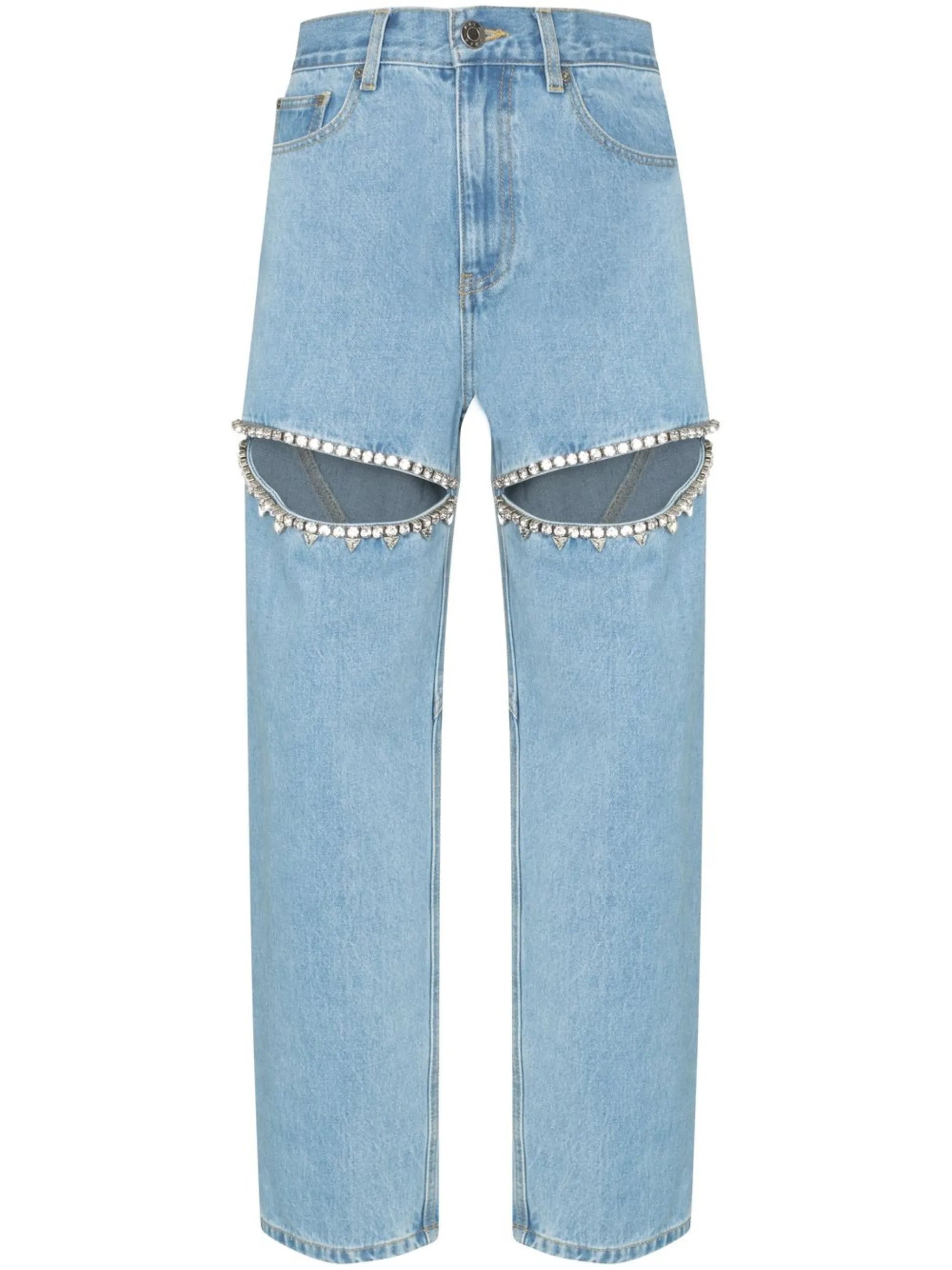 high-rise cropped jeans