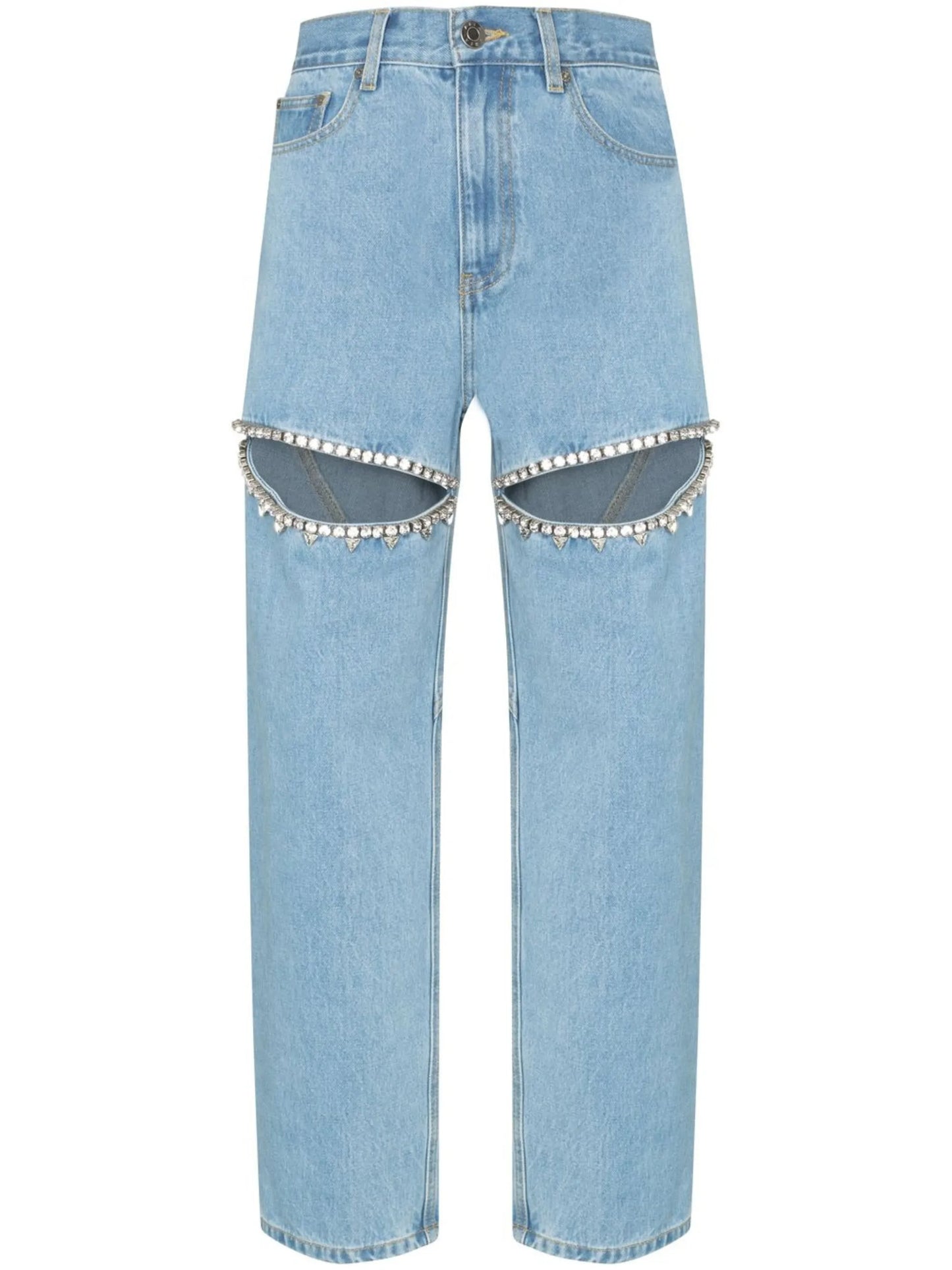 high-rise cropped jeans