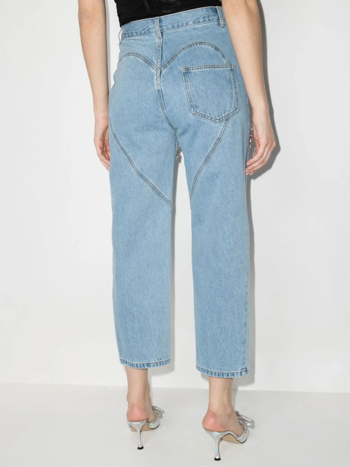 high-rise cropped jeans