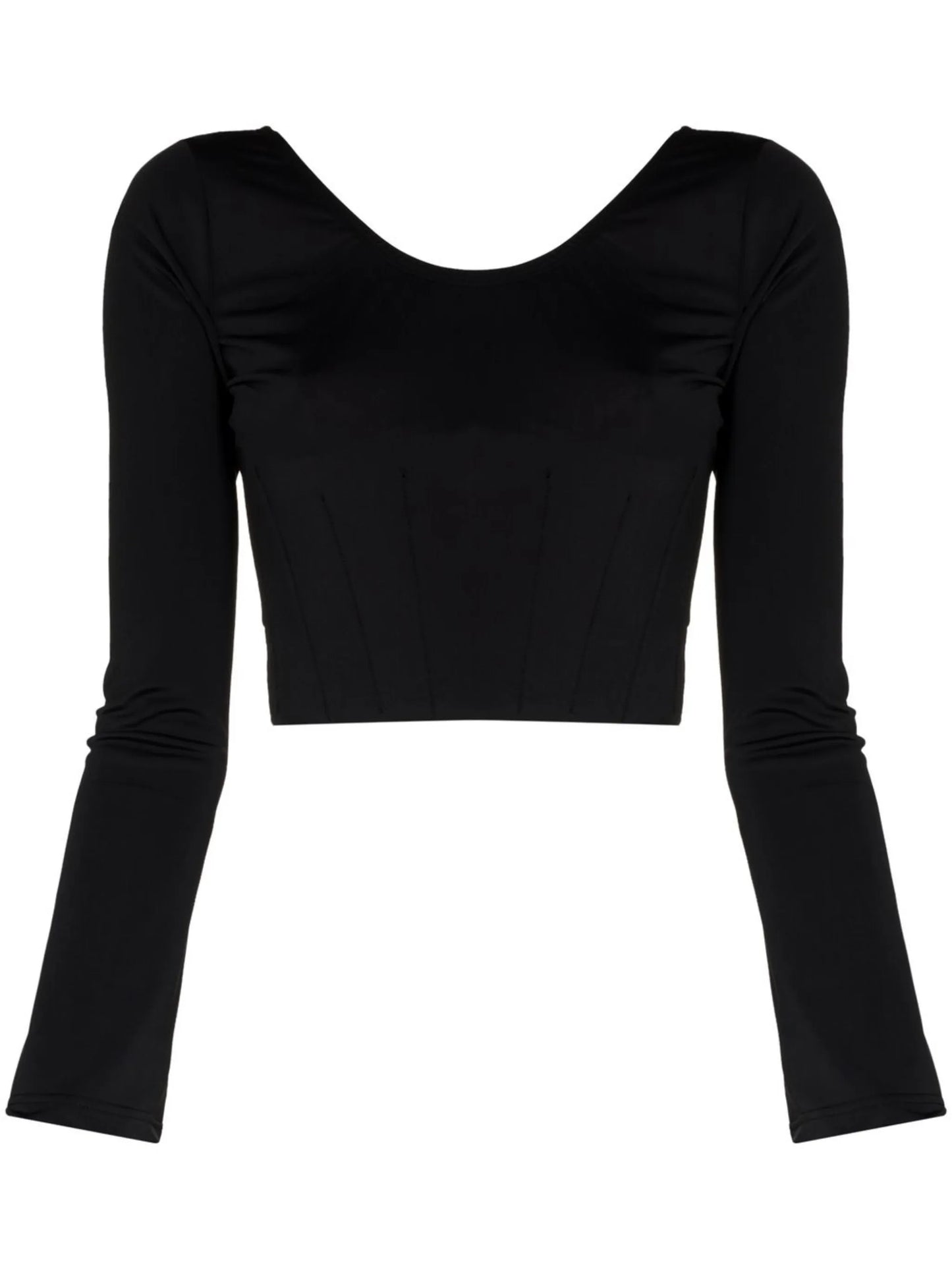 zip-up corset crop top