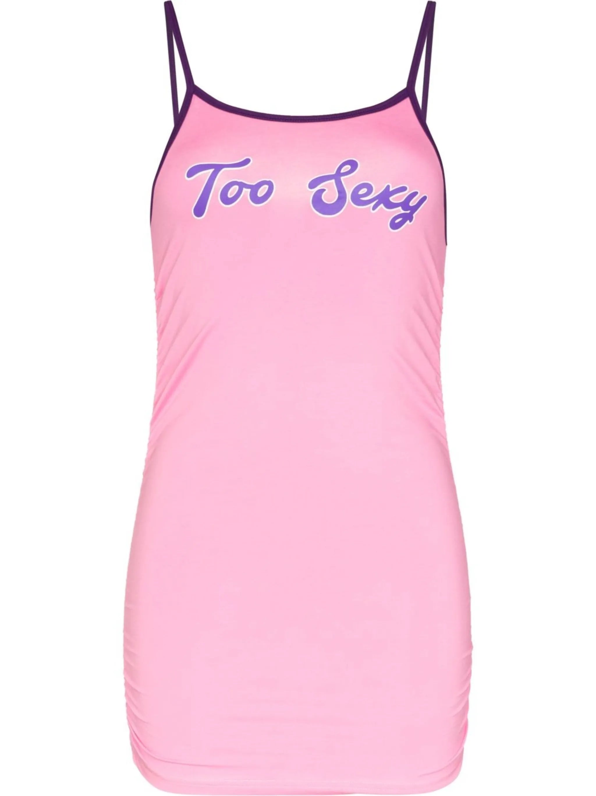 slogan-print vest top