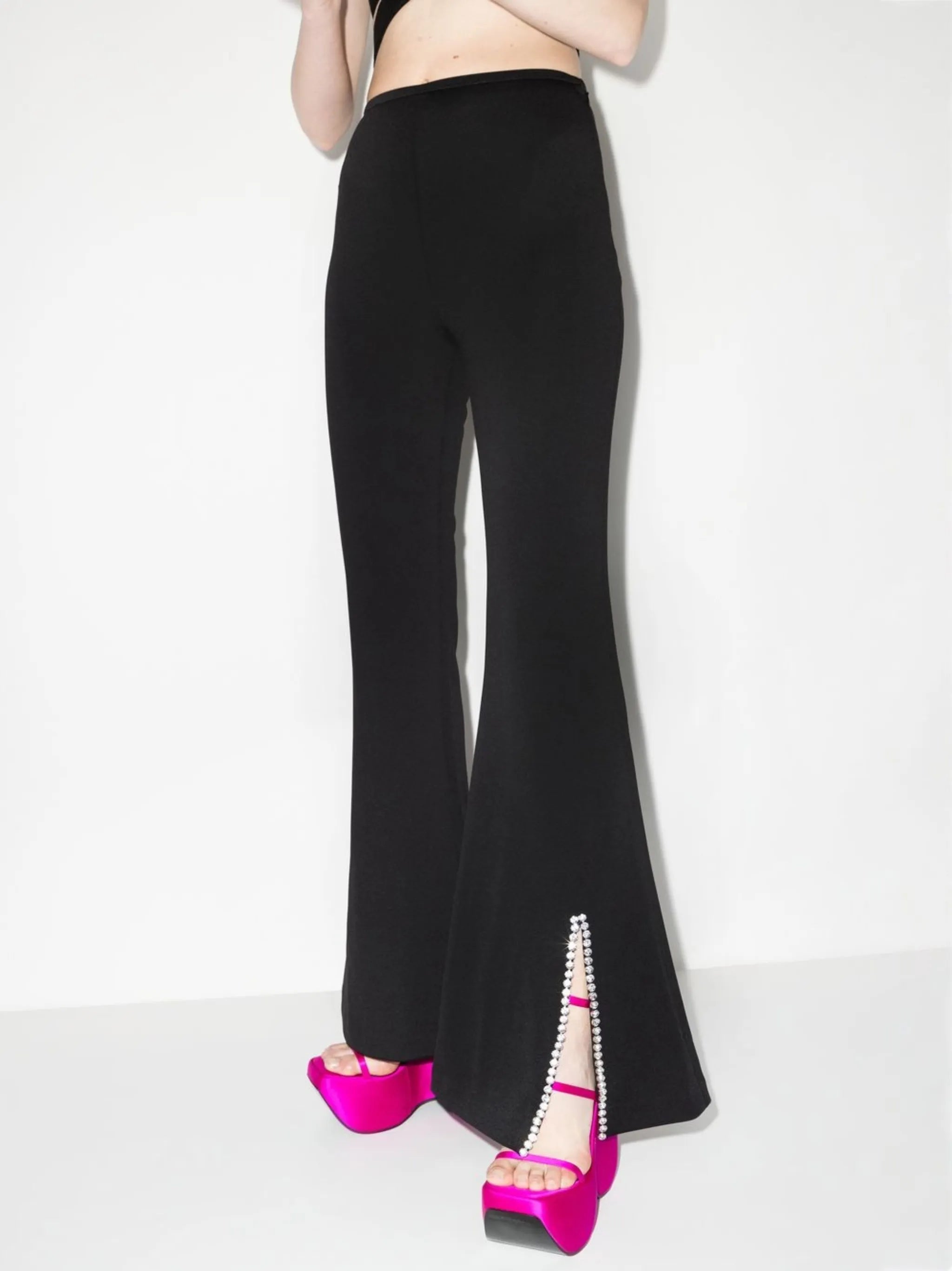 nameplate flared leg trousers