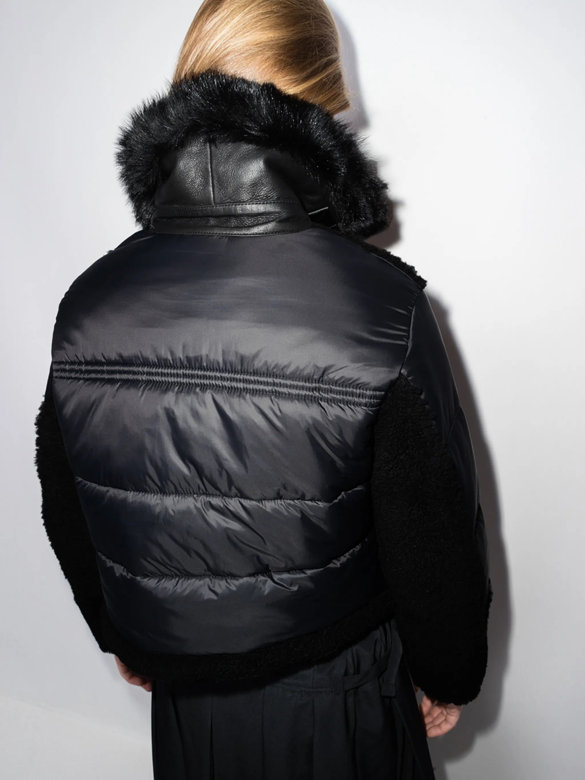 Lena shearling puffer jacket
