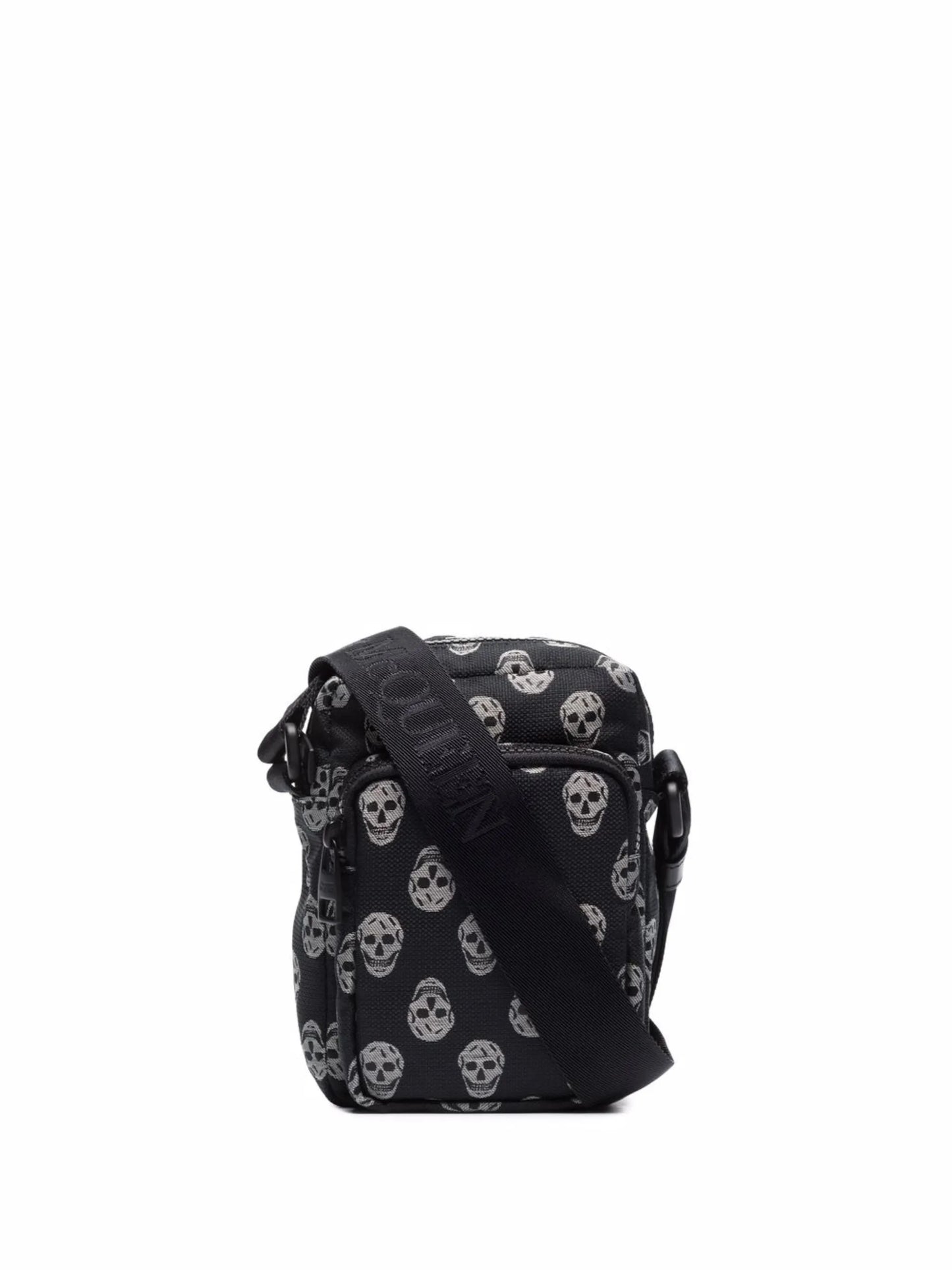 skull-print messenger bag