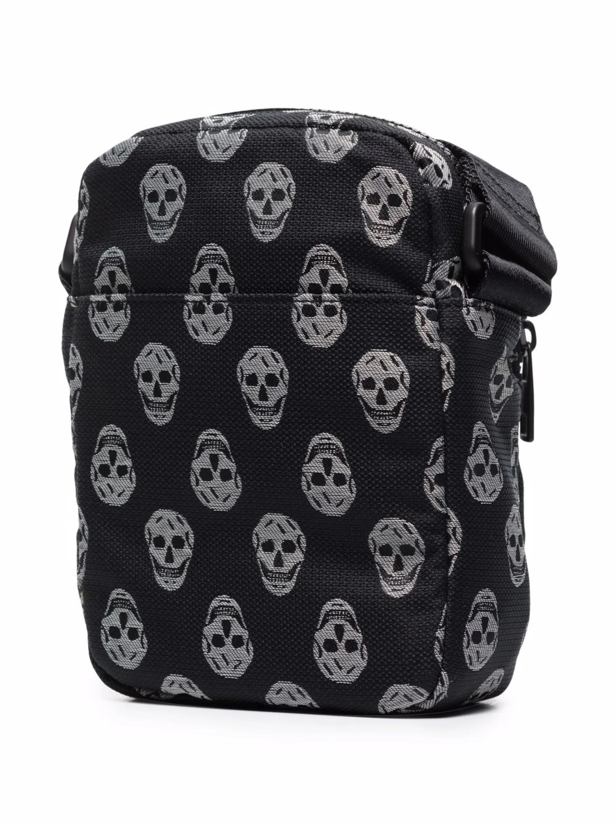 skull-print messenger bag
