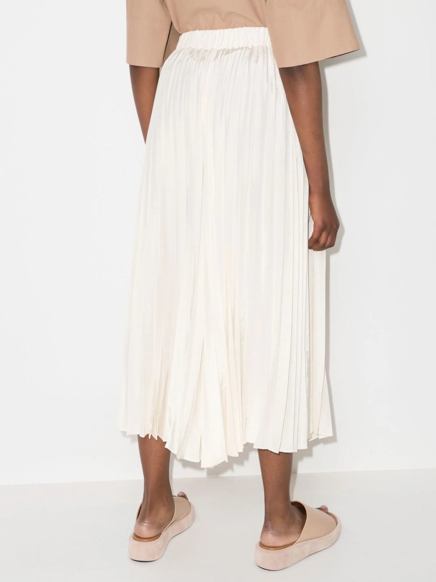 pleated culotte trousers