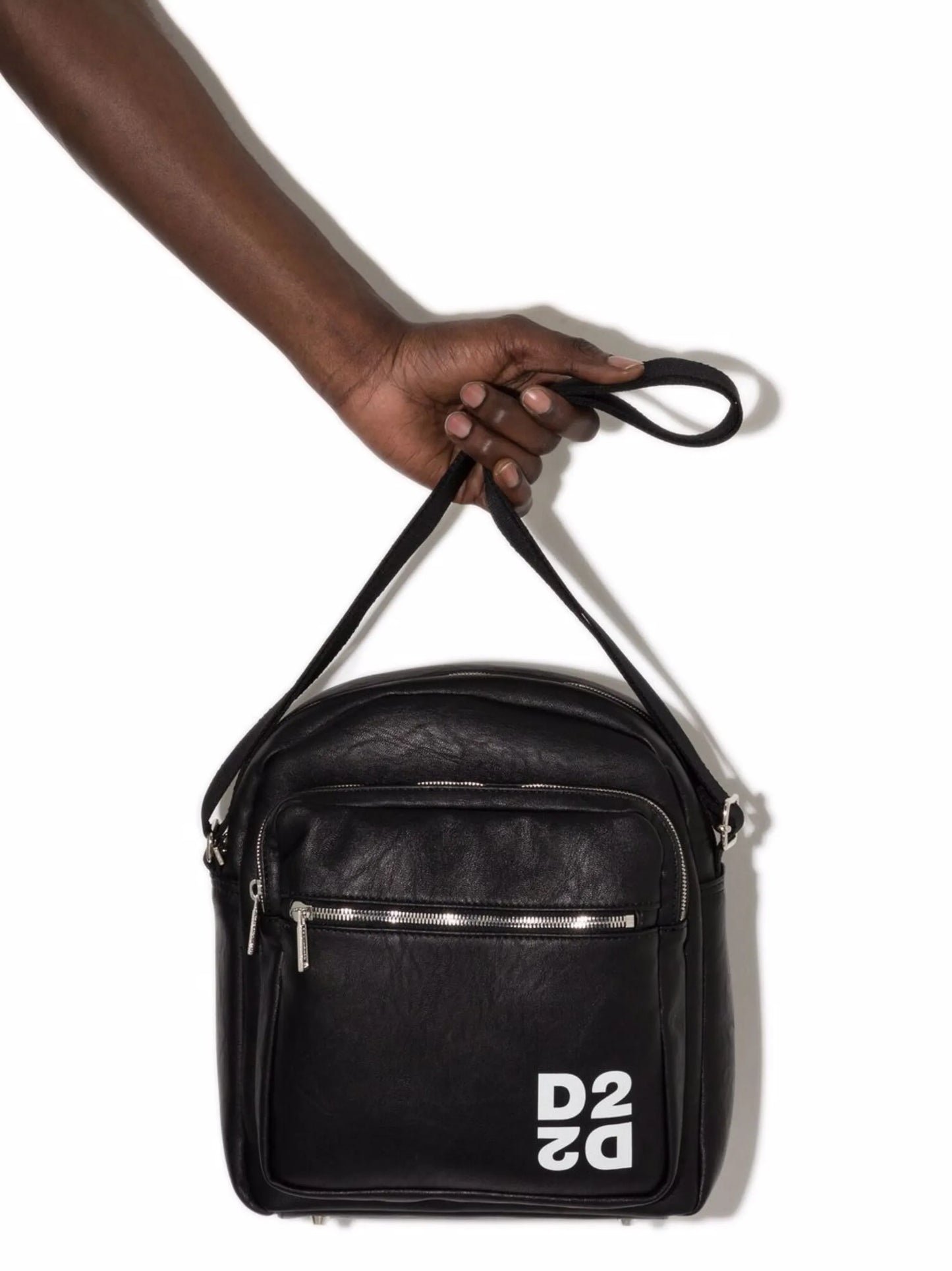 logo-print messenger bag