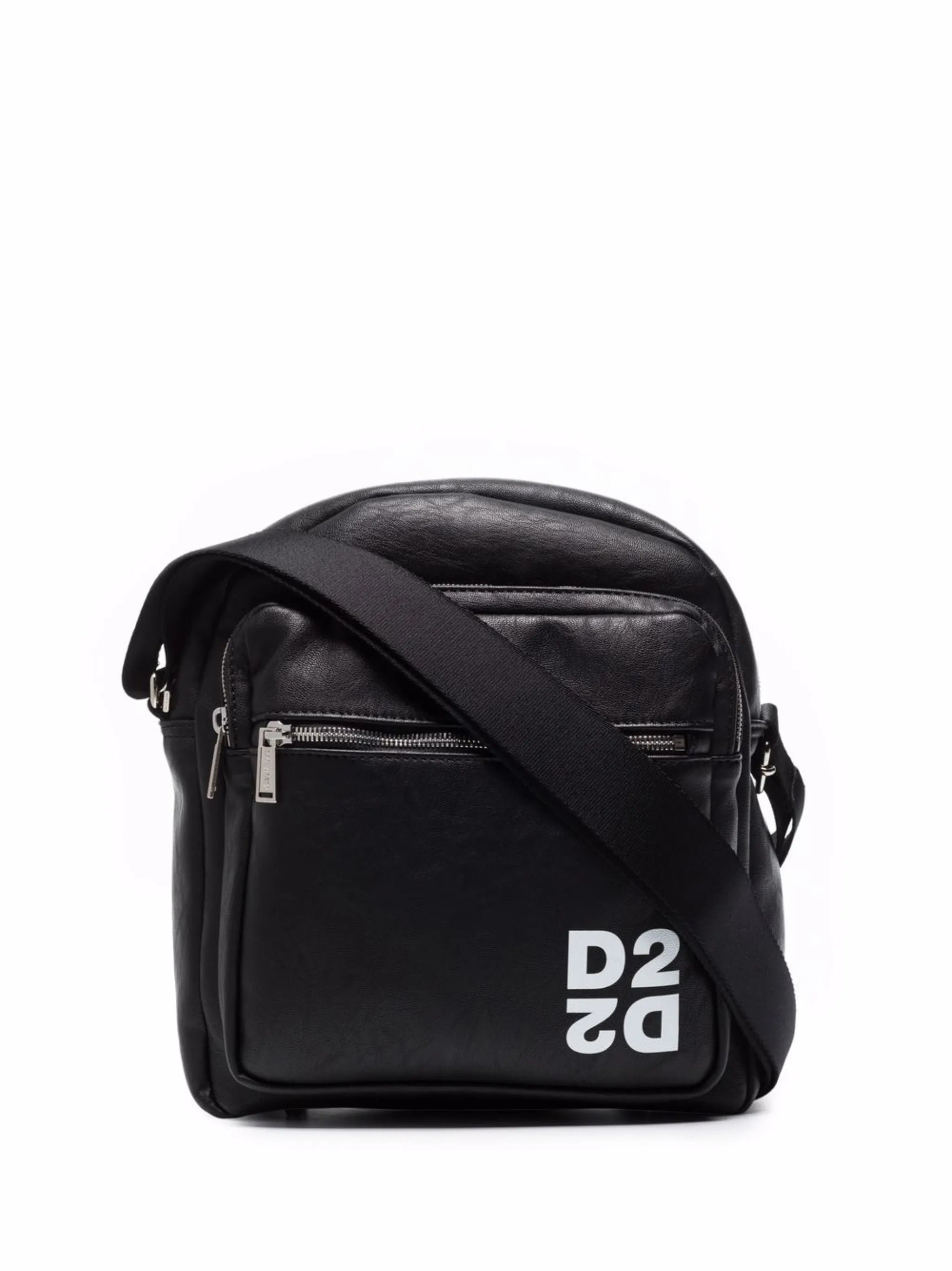 logo-print messenger bag
