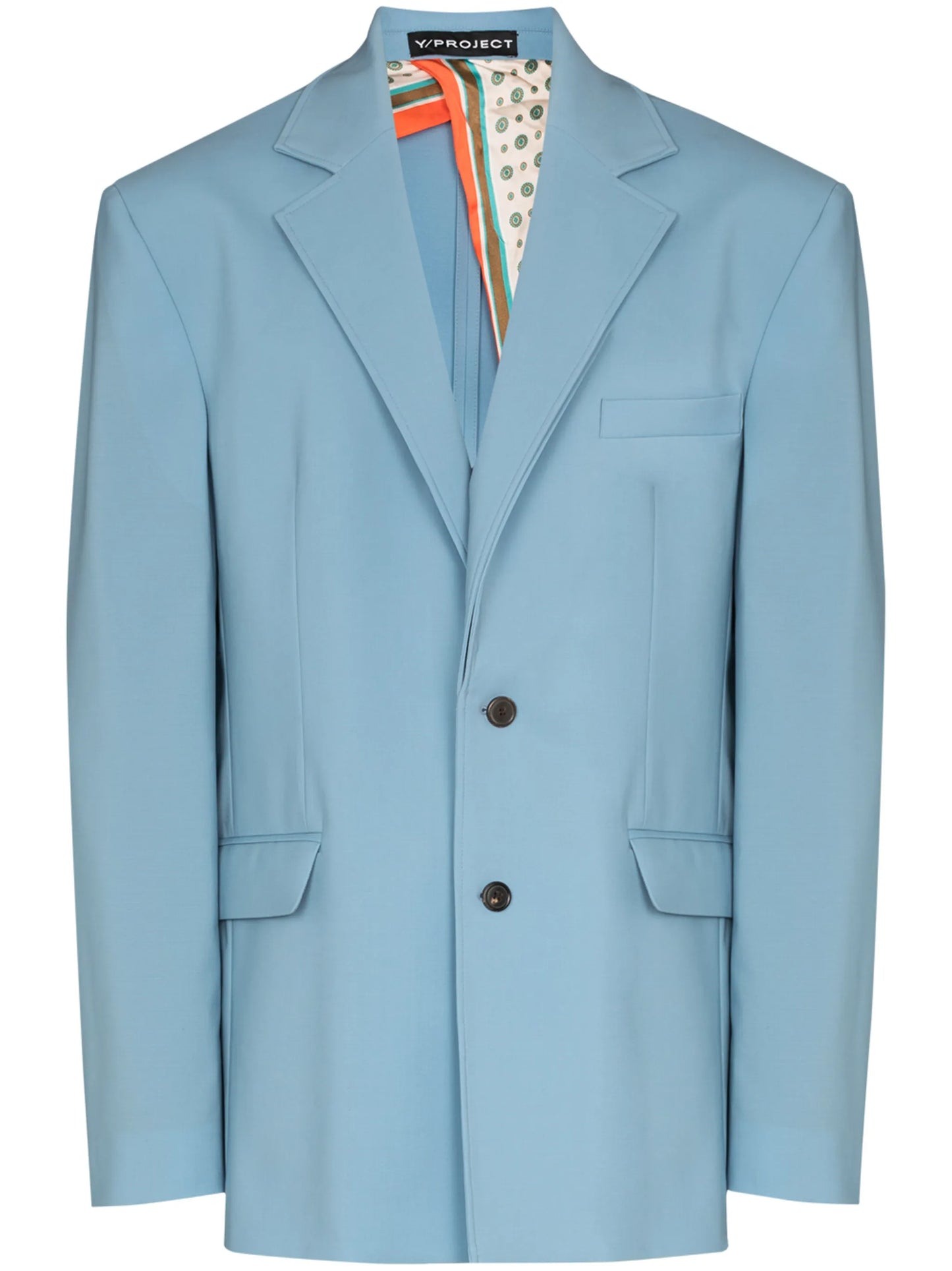 scarf-detail single-breasted blazer
