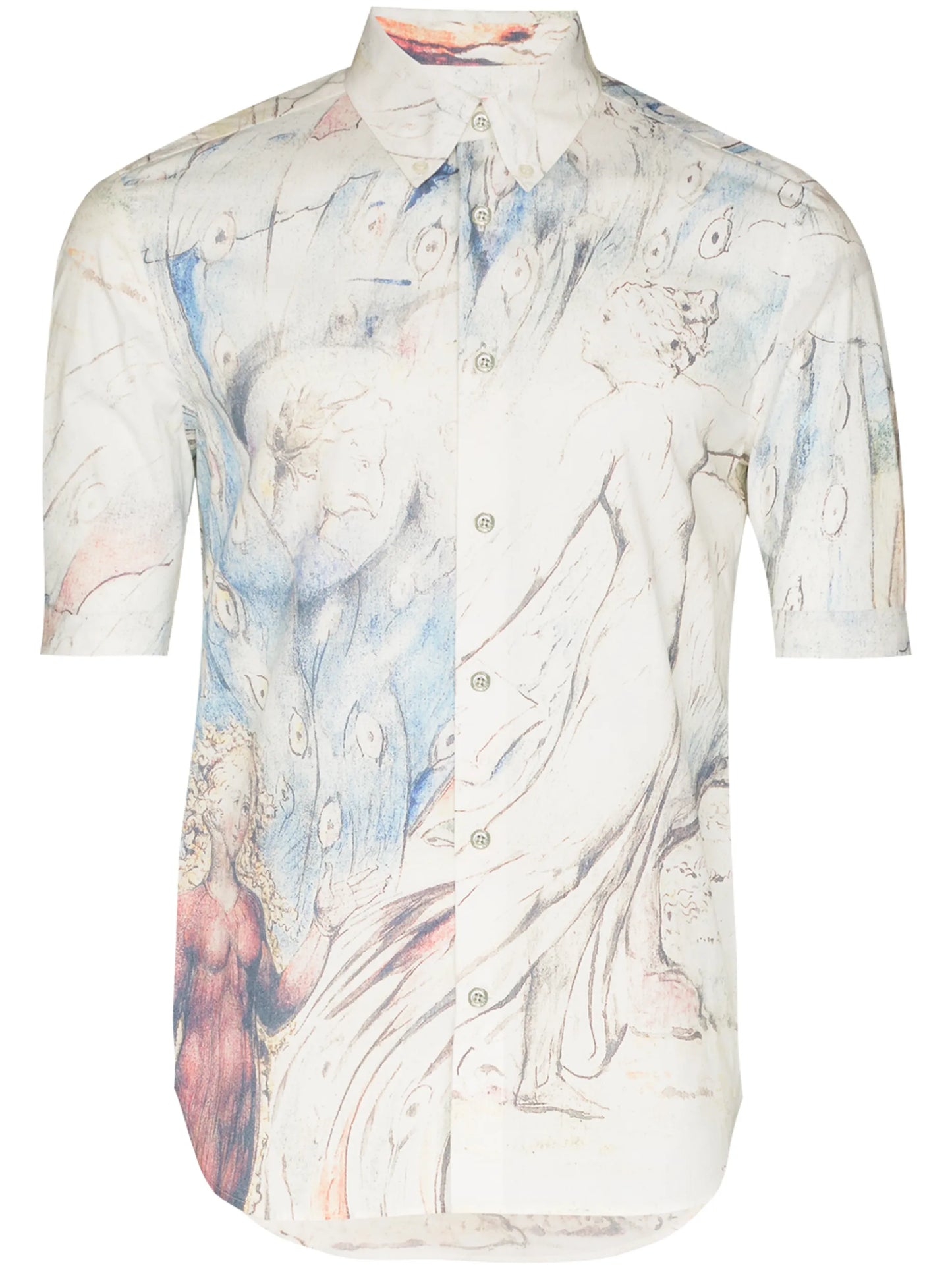 abstract-print cotton shirt