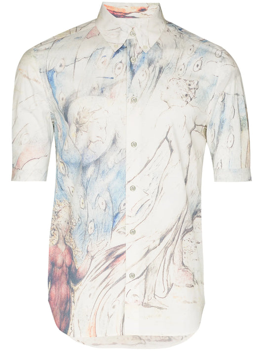 abstract-print cotton shirt