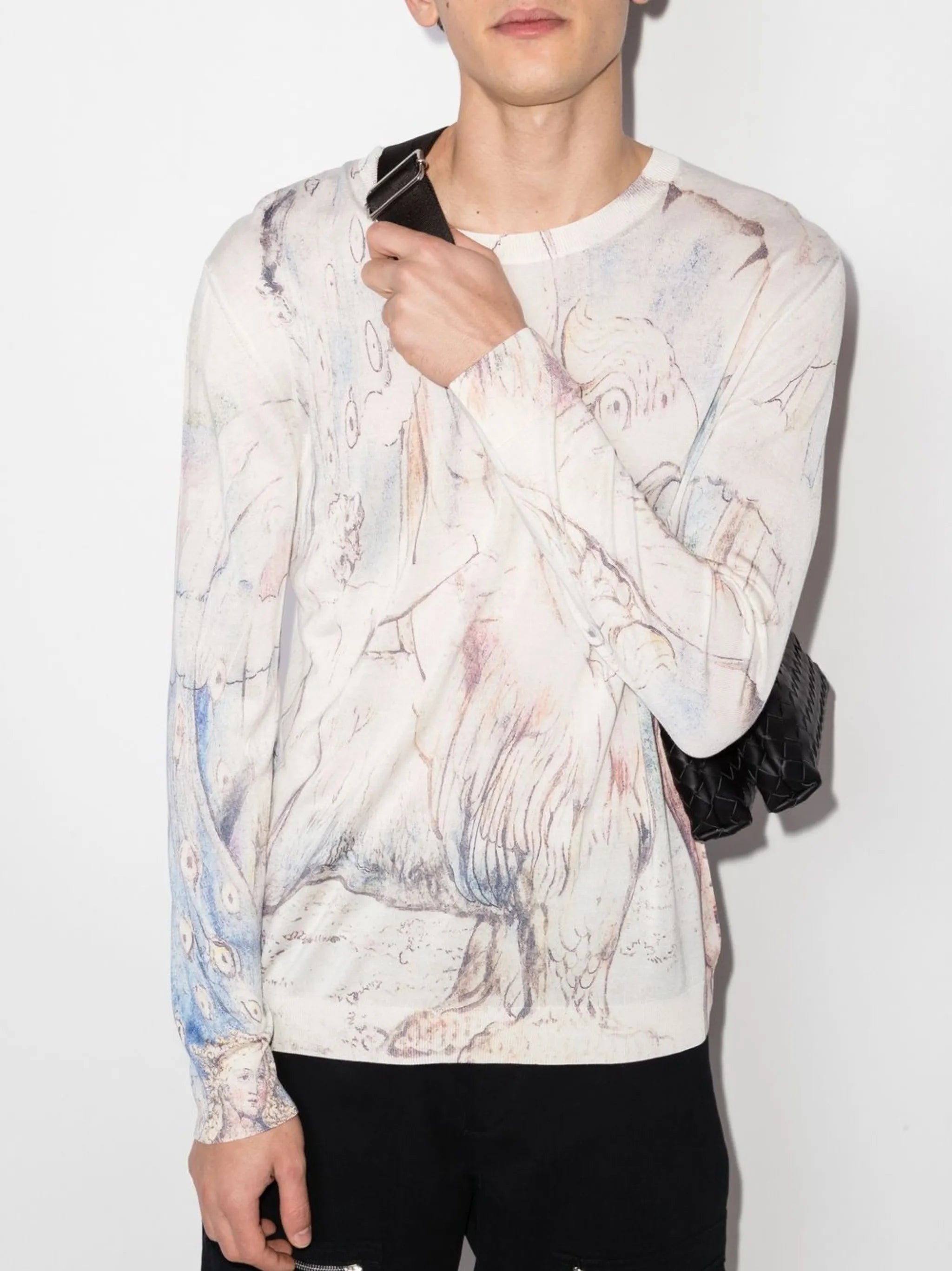 William Blake Dante-print crew-neck sweatshirt