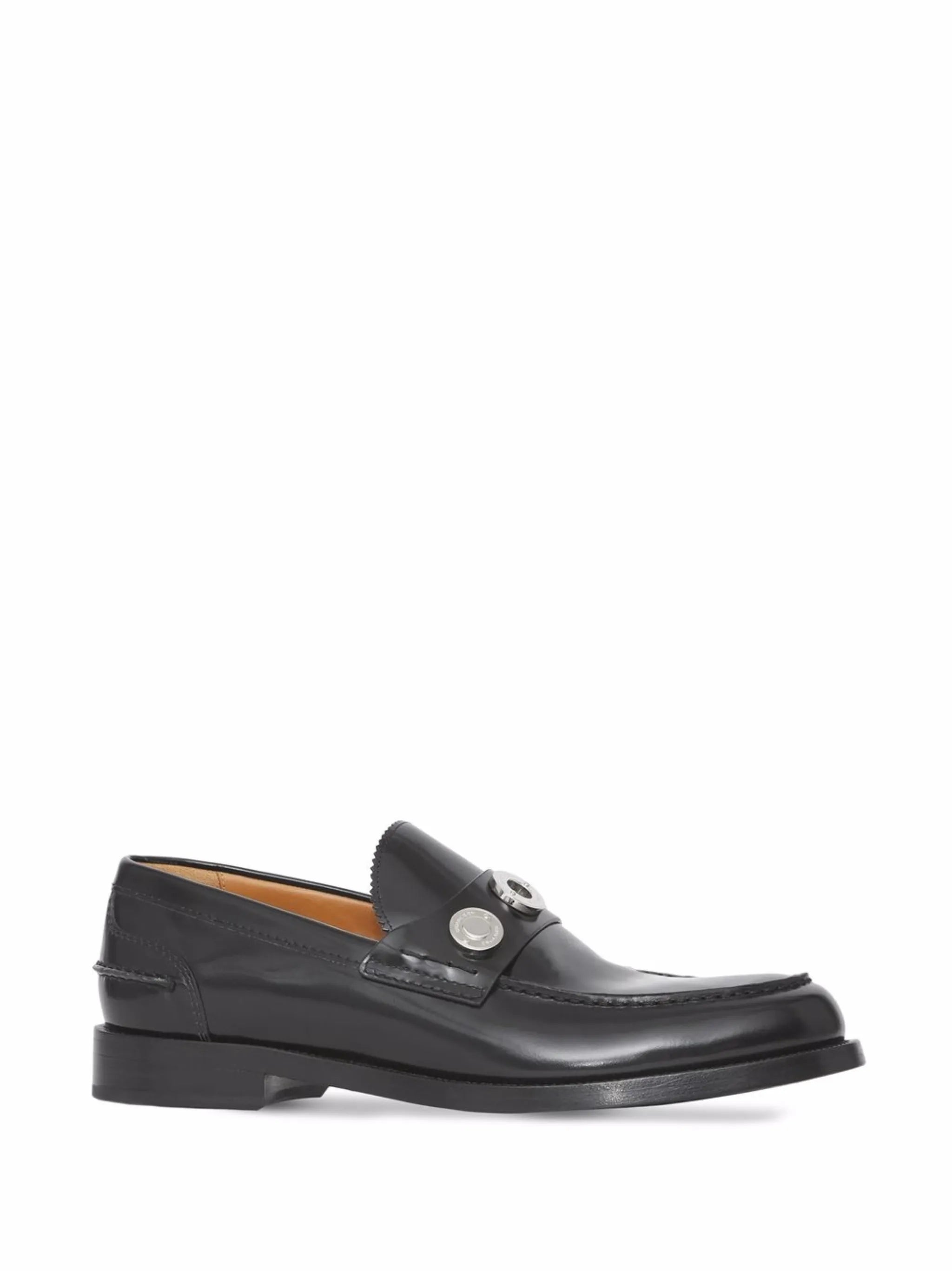 Fred logo-stud loafers