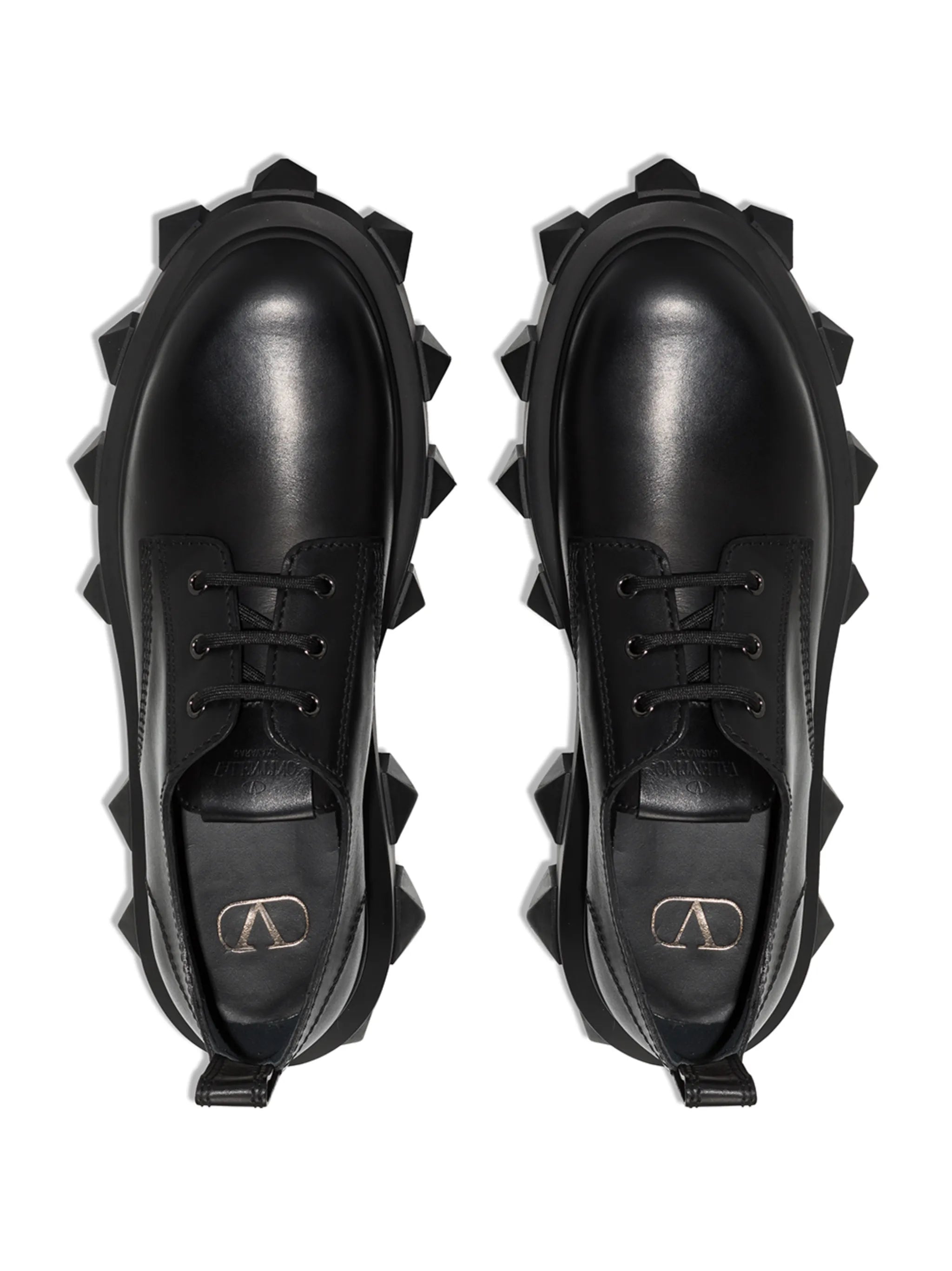 Trackstud leather derby shoes