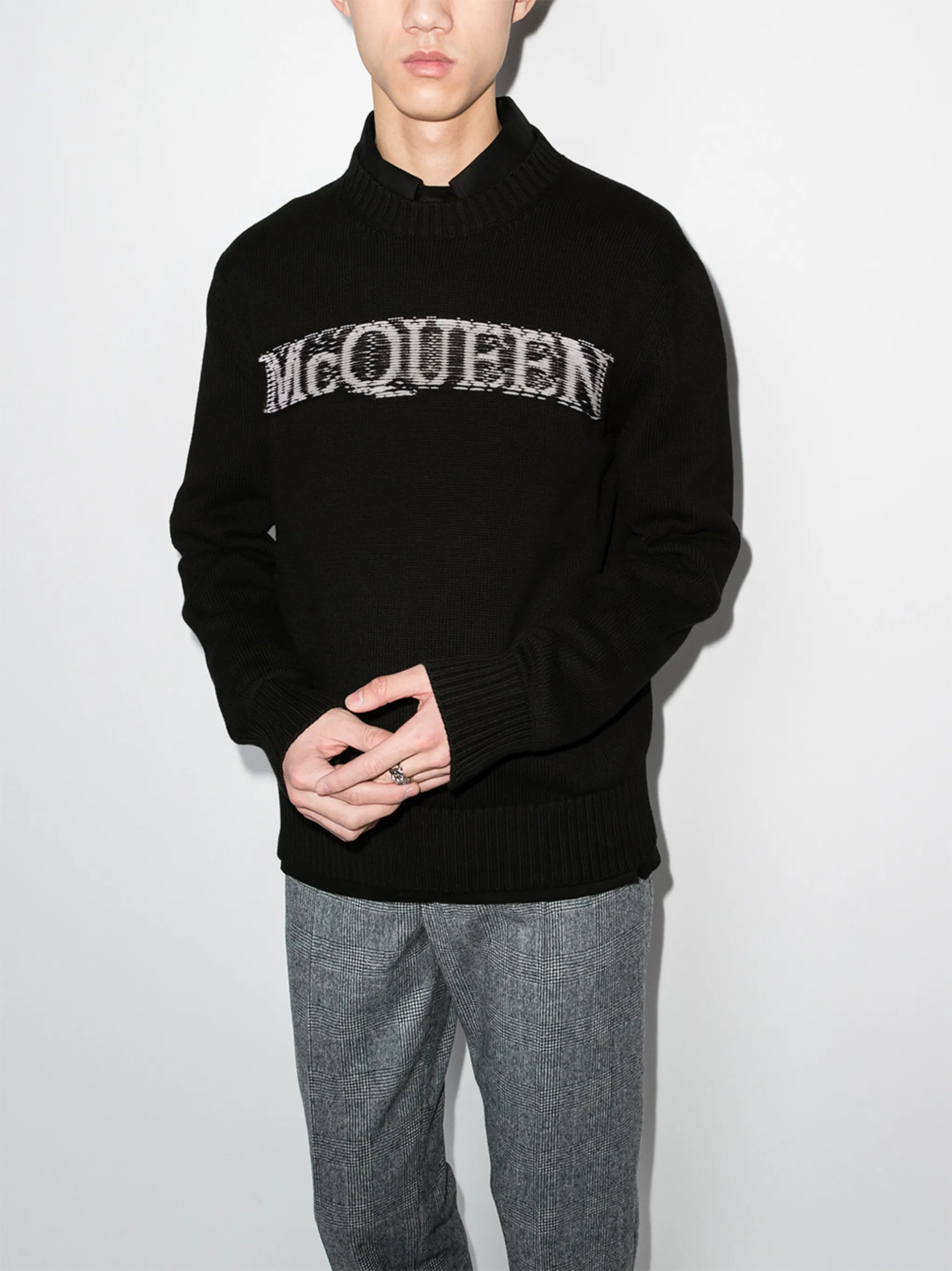 logo-intarsia jumper