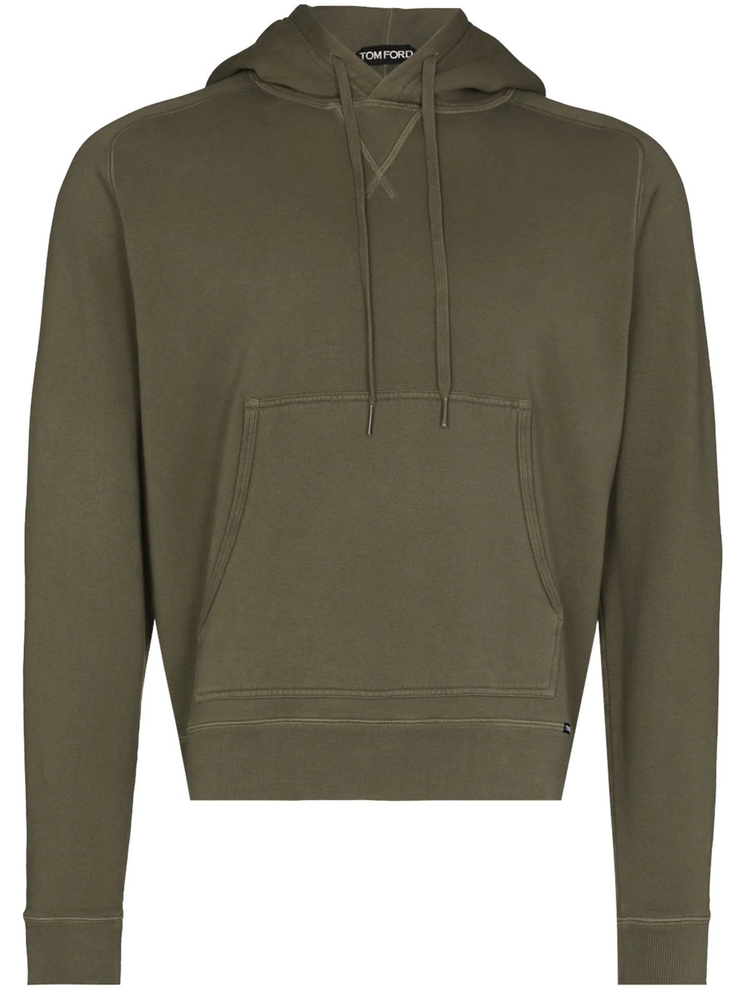 long-sleeved vintage-dyed hoodie