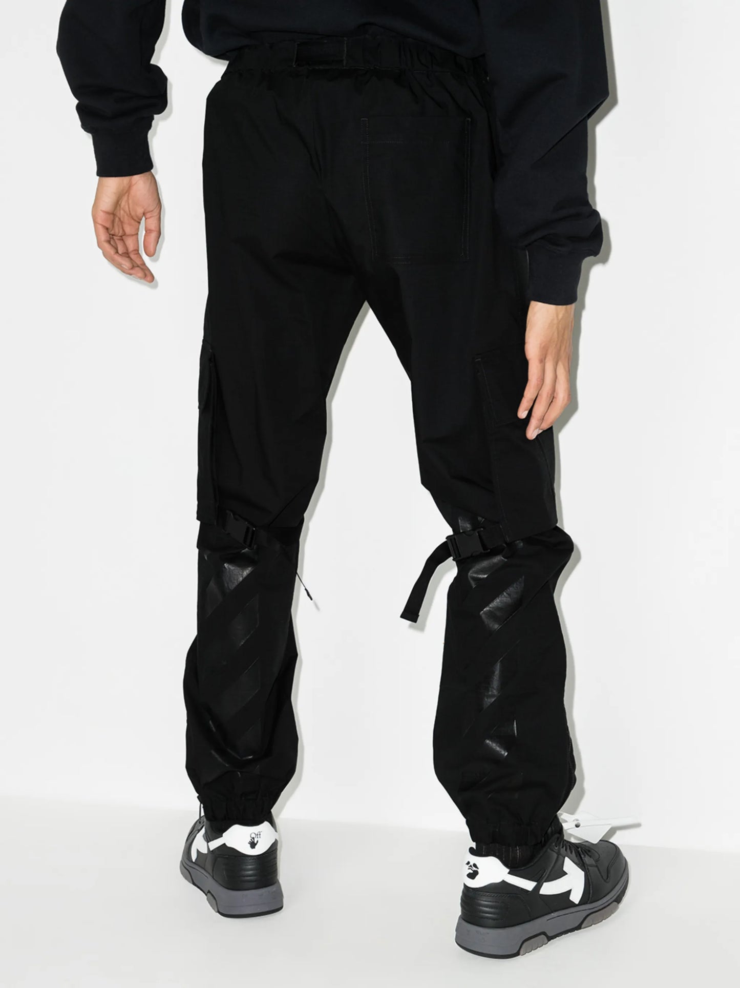 Diag-stripe ripstop cargo trousers