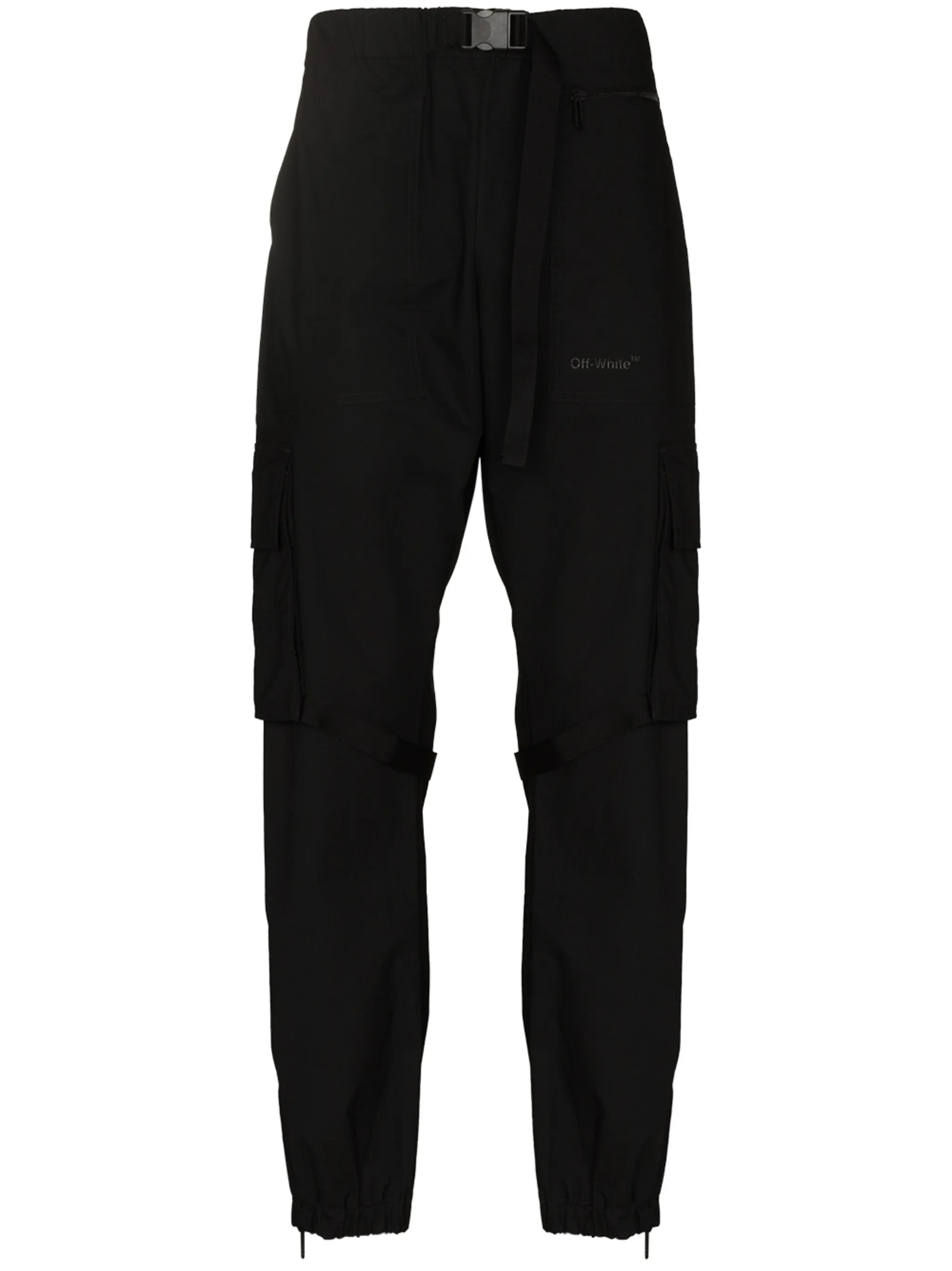 Diag-stripe ripstop cargo trousers